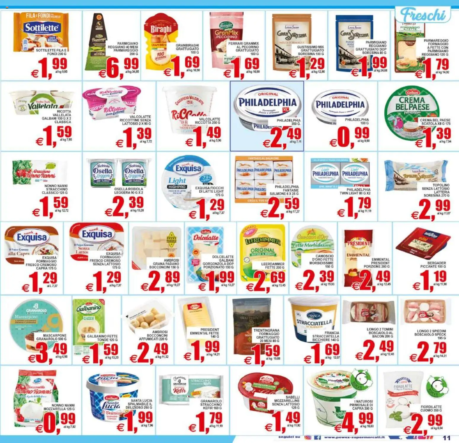 Volantino Pewex del 12/08/2026 | Pagina: 11 | Prodotti: Latte, Bicchiere, Ricotta, Stracciatella