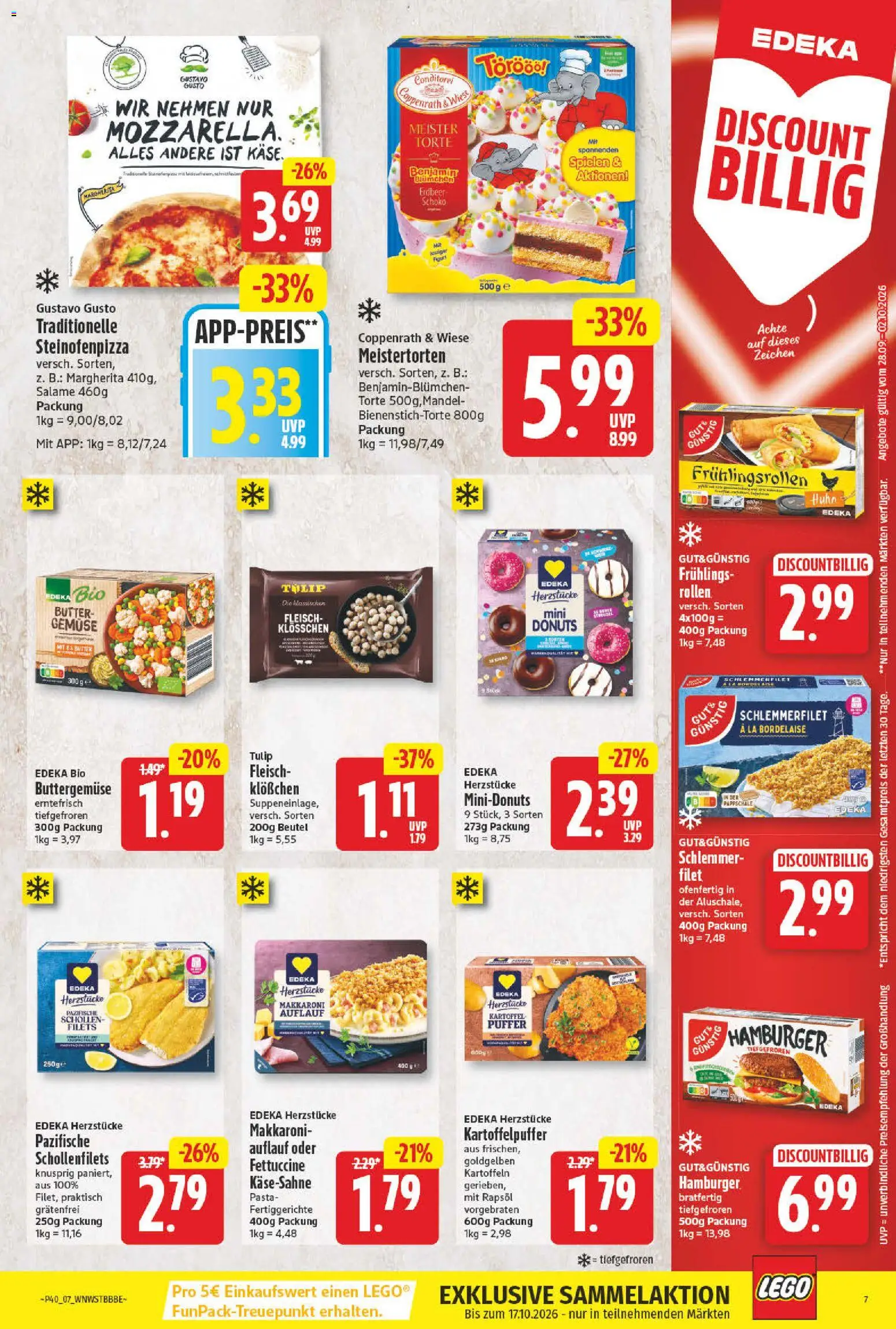 NP Discount Prospekt – gültig ab 28.09.2026 | Seite: 7 | Produkte: Gemüse, Fertiggerichte, Pasta, Fleisch