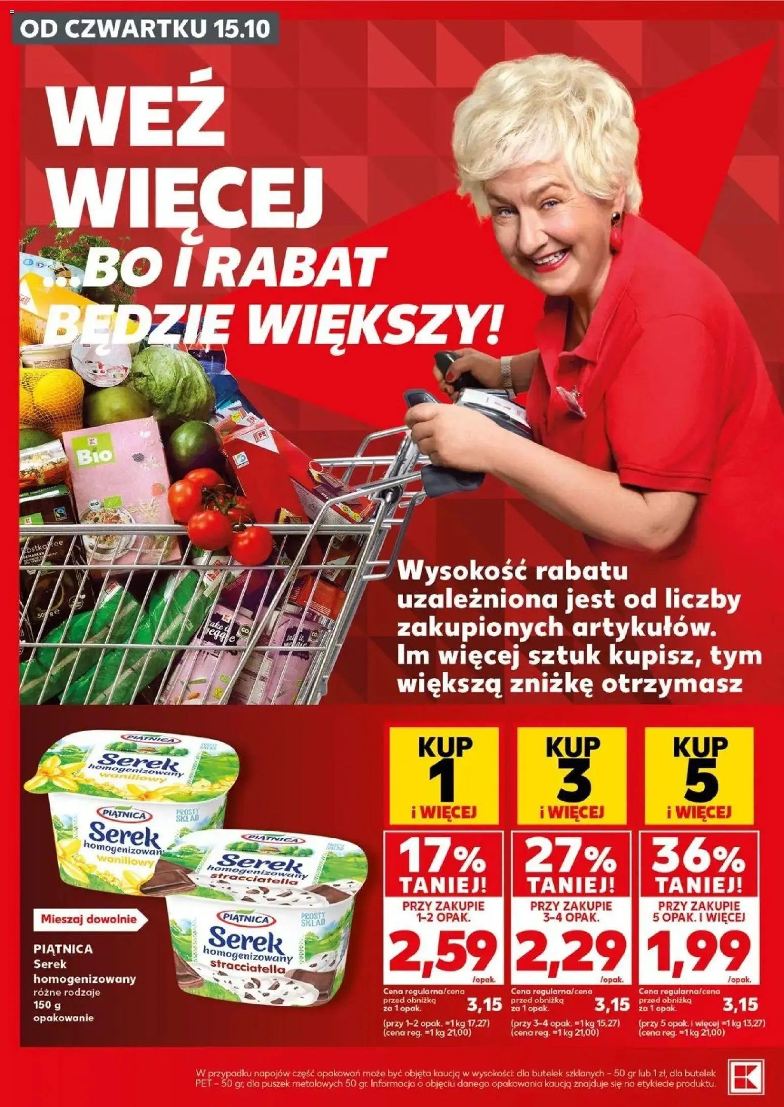 Kaufland gazetka - Mocny start od 19.10.2026 - od jutra PDF | Strona: 8 | Produkty: Serek homogenizowany waniliowy, Serek homogenizowany, Serek, Piątnica