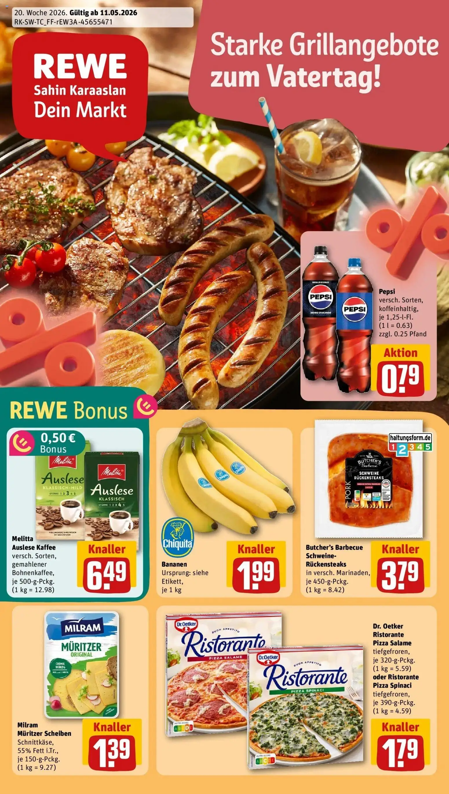 Rewe Prospekt Mannheim	 – gültig ab 10.05.2026 | Seite: 1 | Produkte: Melitta, Kaffee, Zucker, Pizza