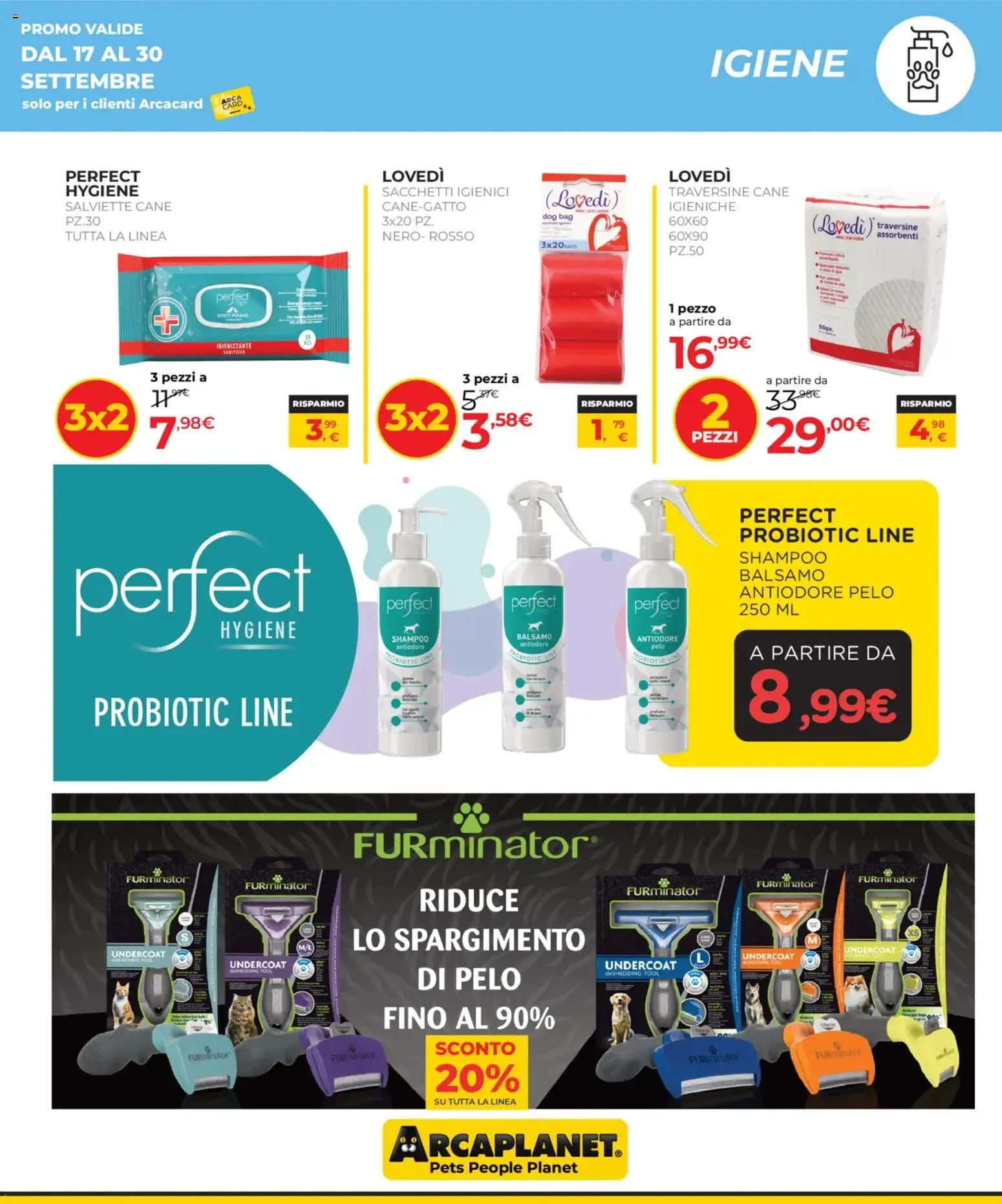 Volantino Arcaplanet del 17/09/2026 | Pagina: 23 | Prodotti: Shampoo, Balsamo, Assorbenti