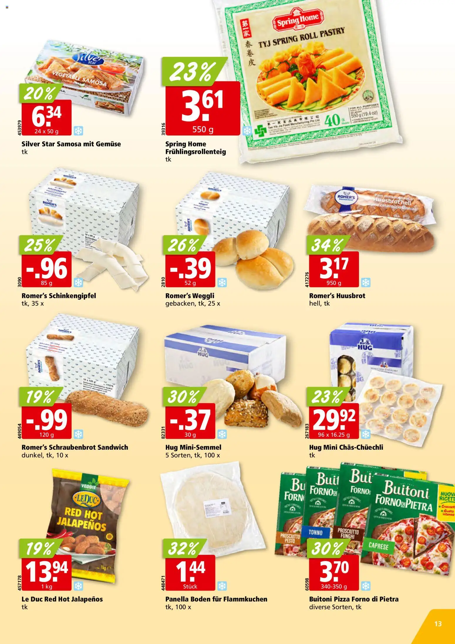 Aligro aktionen Schlieren, Gossau SG, Frauenfeld, Rapperswil-Jona, Sargans, Bern – gültig ab 25.05.2026 | Seite: 13 | Produkte: Pizza, Gemüse
