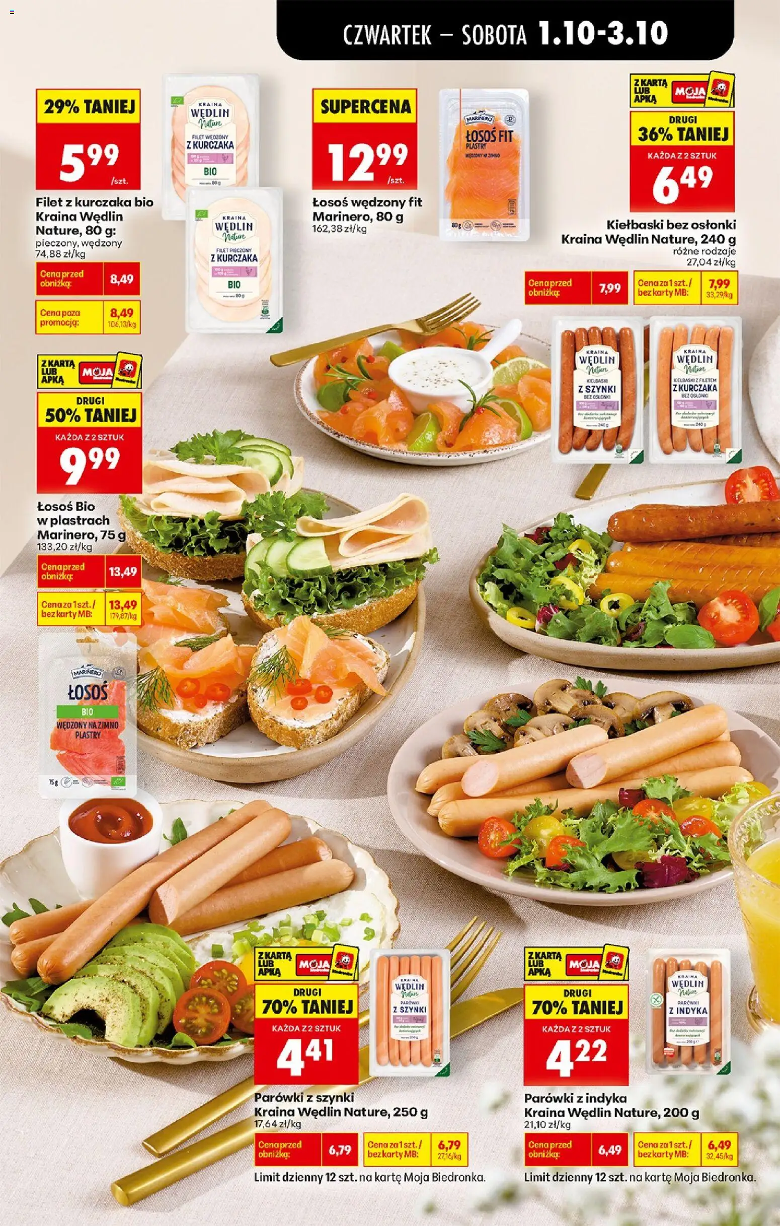 Biedronka Polsko leták - Codziennie niskie ceny od 01.10.2026 | Strana: 49 | Produkty: Losos, Filet, Karty
