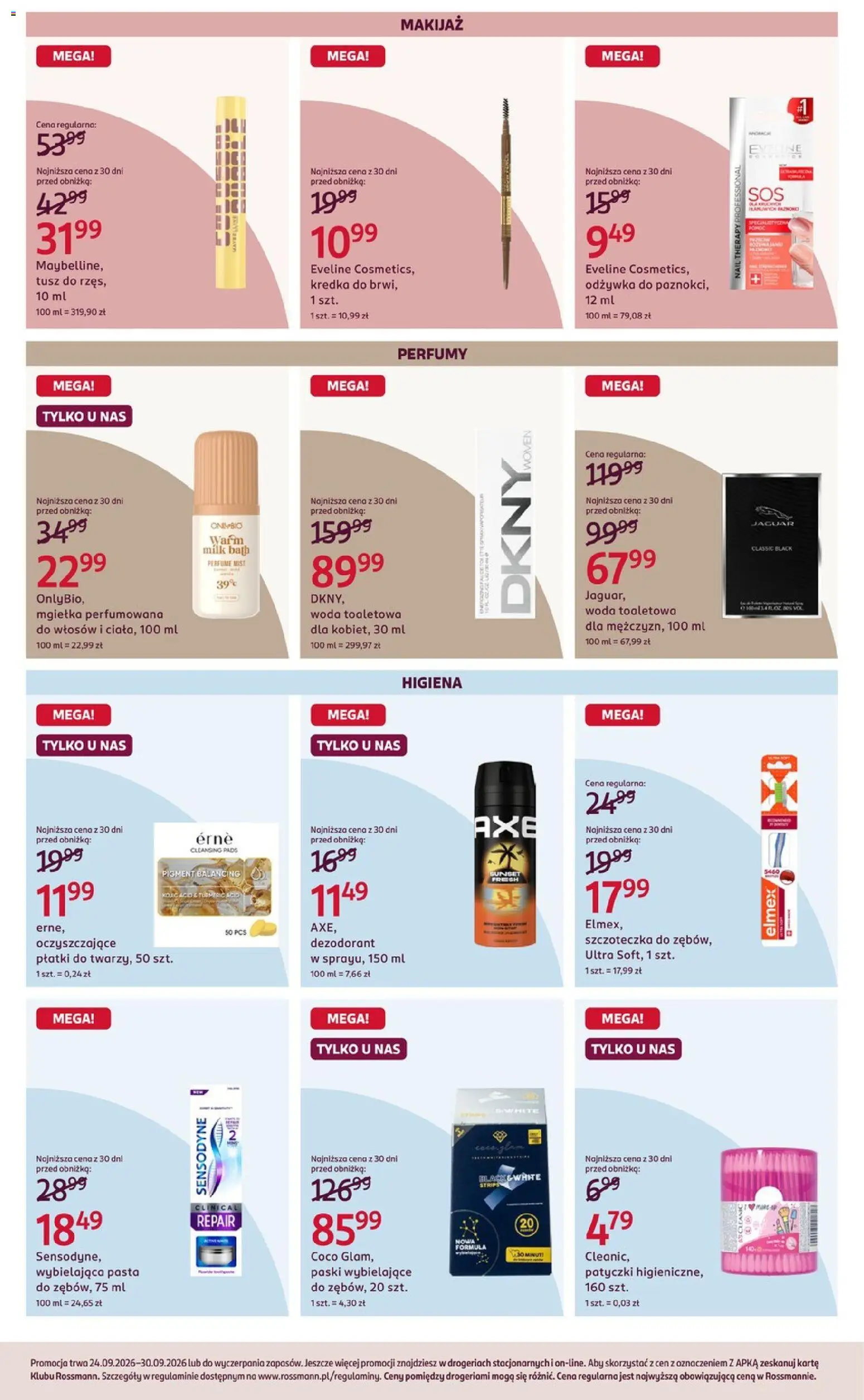Rossmann gazetka od 24.09.2026 | Strona: 5 | Produkty: Perfumy, Woda toaletowa, Makijaż, Odżywka