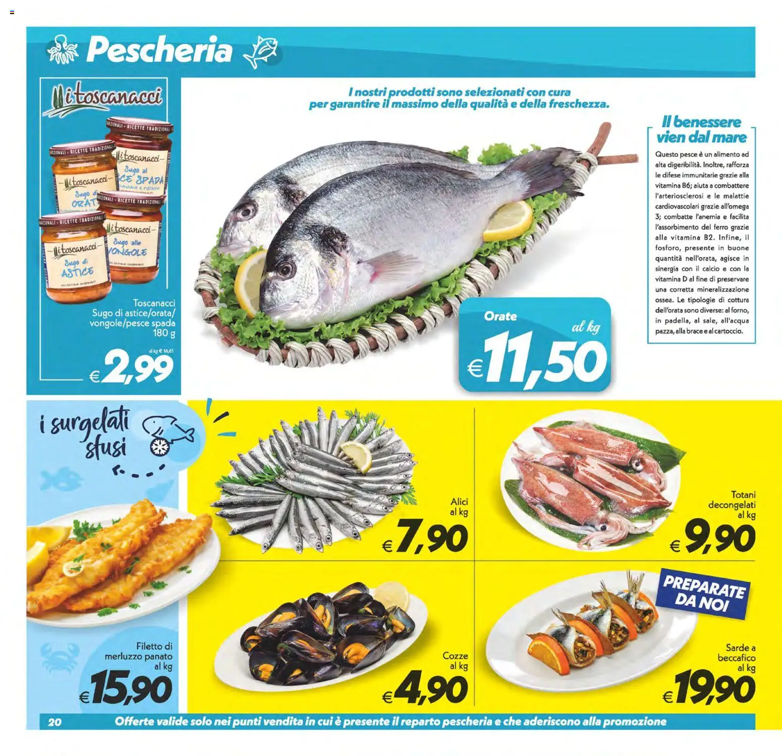 Volantino SuperConveniente del 11/08/2026 | Pagina: 20 | Prodotti: Cozze, Vongole, Astice, Sugo