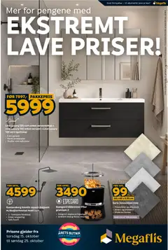Forhåndsvisning av Megaflis kundeavis gyldig fra 15/10/2026