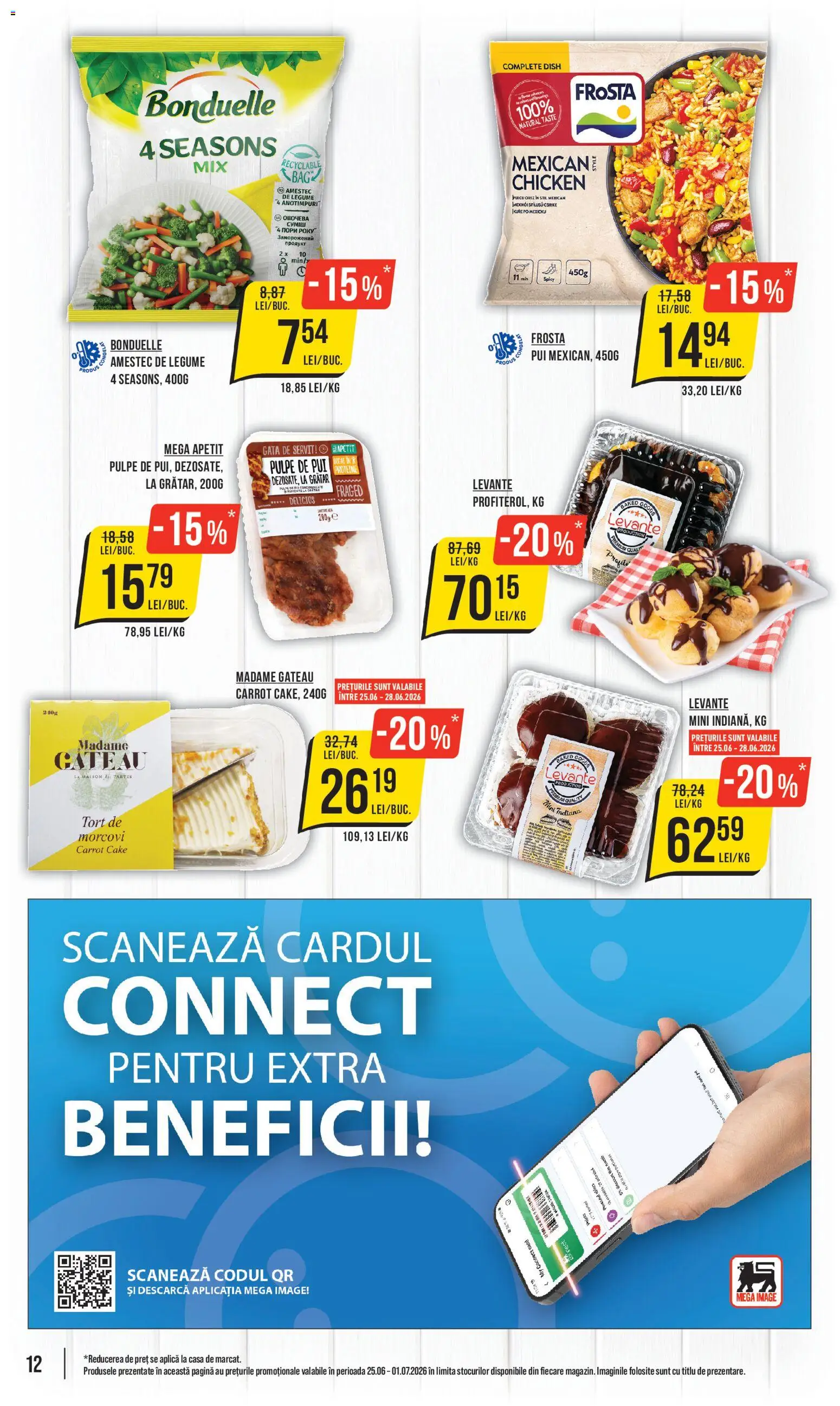Noul catalog Mega Image – valabil de la 25.06.2026 | Pagină: 12 | Produse: Masaüstü kılıfı, Hacıyatmaz Kedi Oyuncağı, Orez, Legume