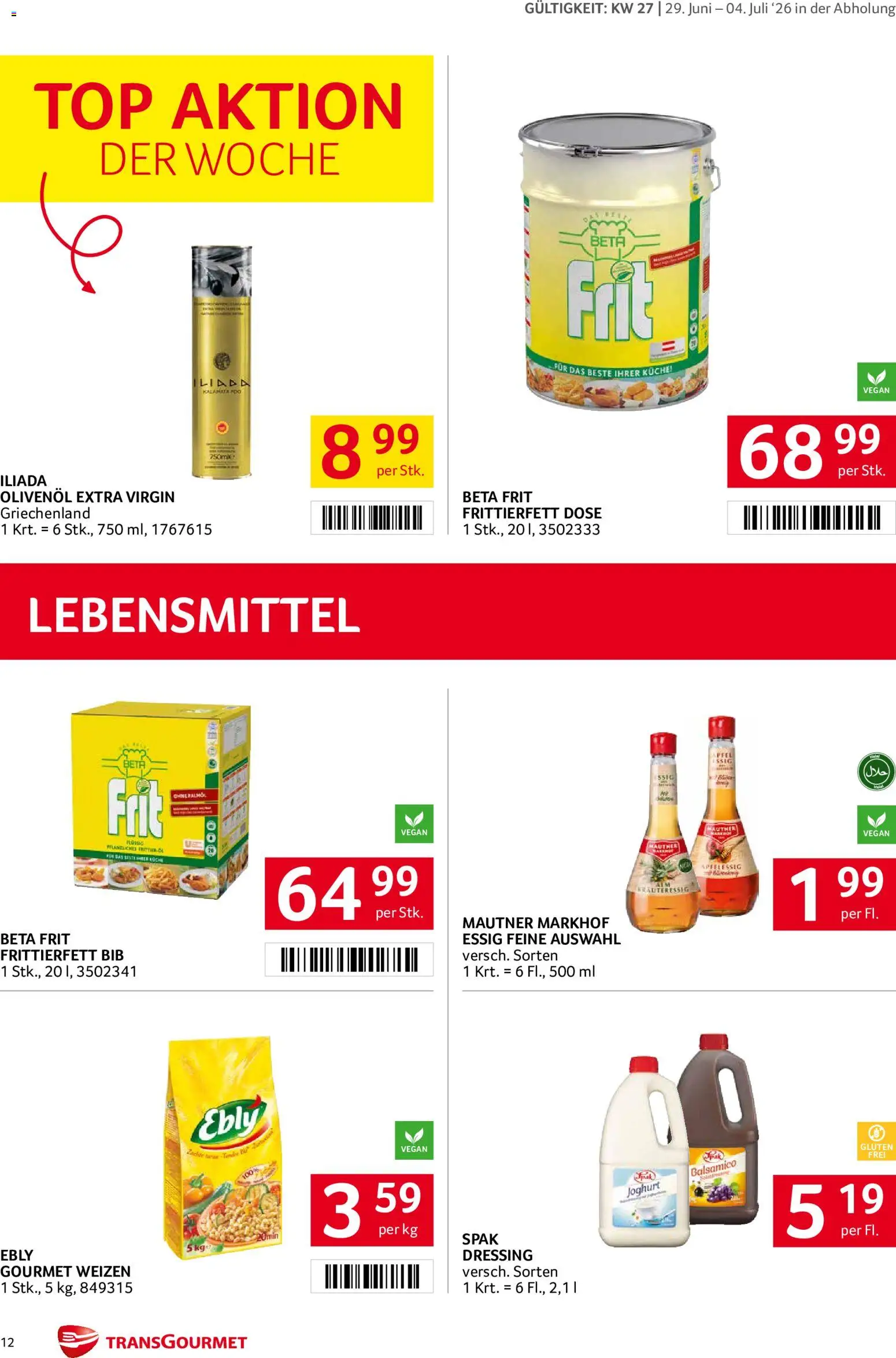Transgourmet Flugblatt gültig ab 29.06.2026 | Seite: 12