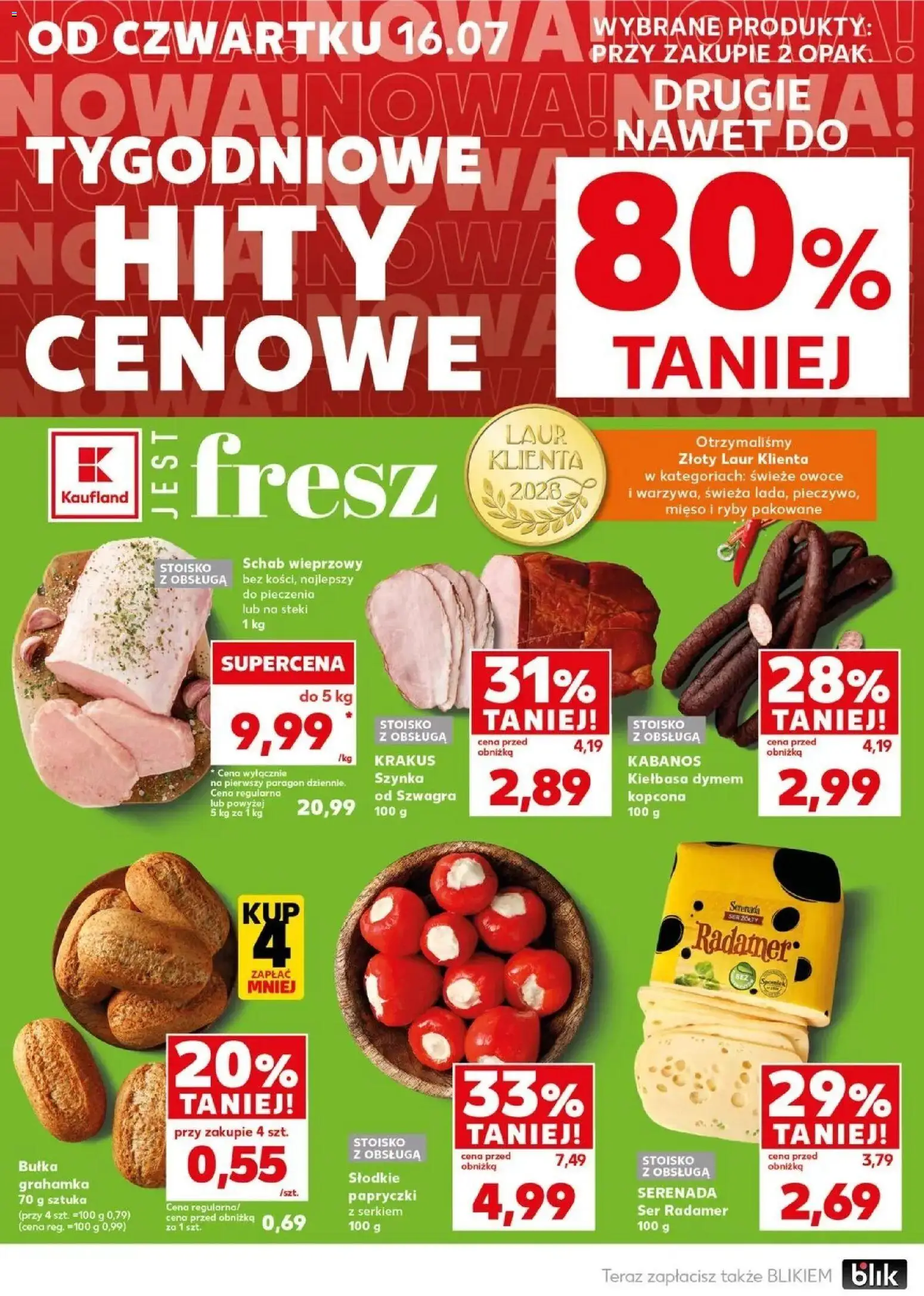 Kaufland gazetka - Mocny start od 20.07.2026 | Strona: 6 | Produkty: Schab, Mięso, Szynka, Ryby