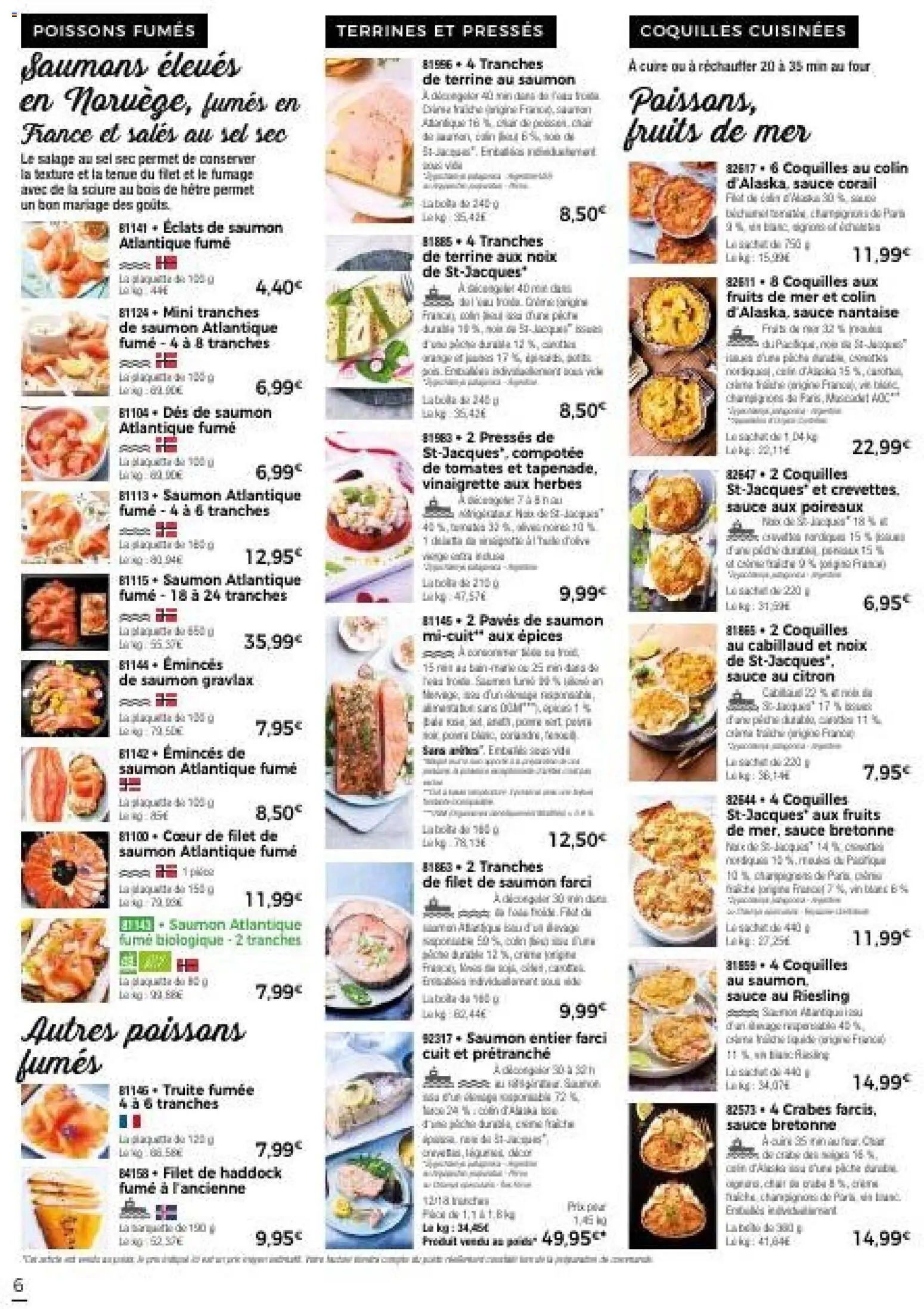 {H1} | Page: 12 | Produits: Fruits de mer, Tomates, Saumon, Noix