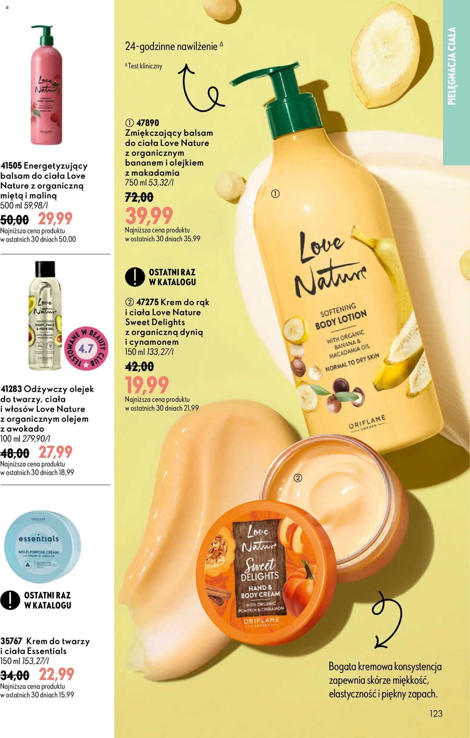 Oriflame Katalog 13 2026 od 09.09.2026 | Strona: 123 | Produkty: Body, Krem do rąk, Awokado, Krem do twarzy
