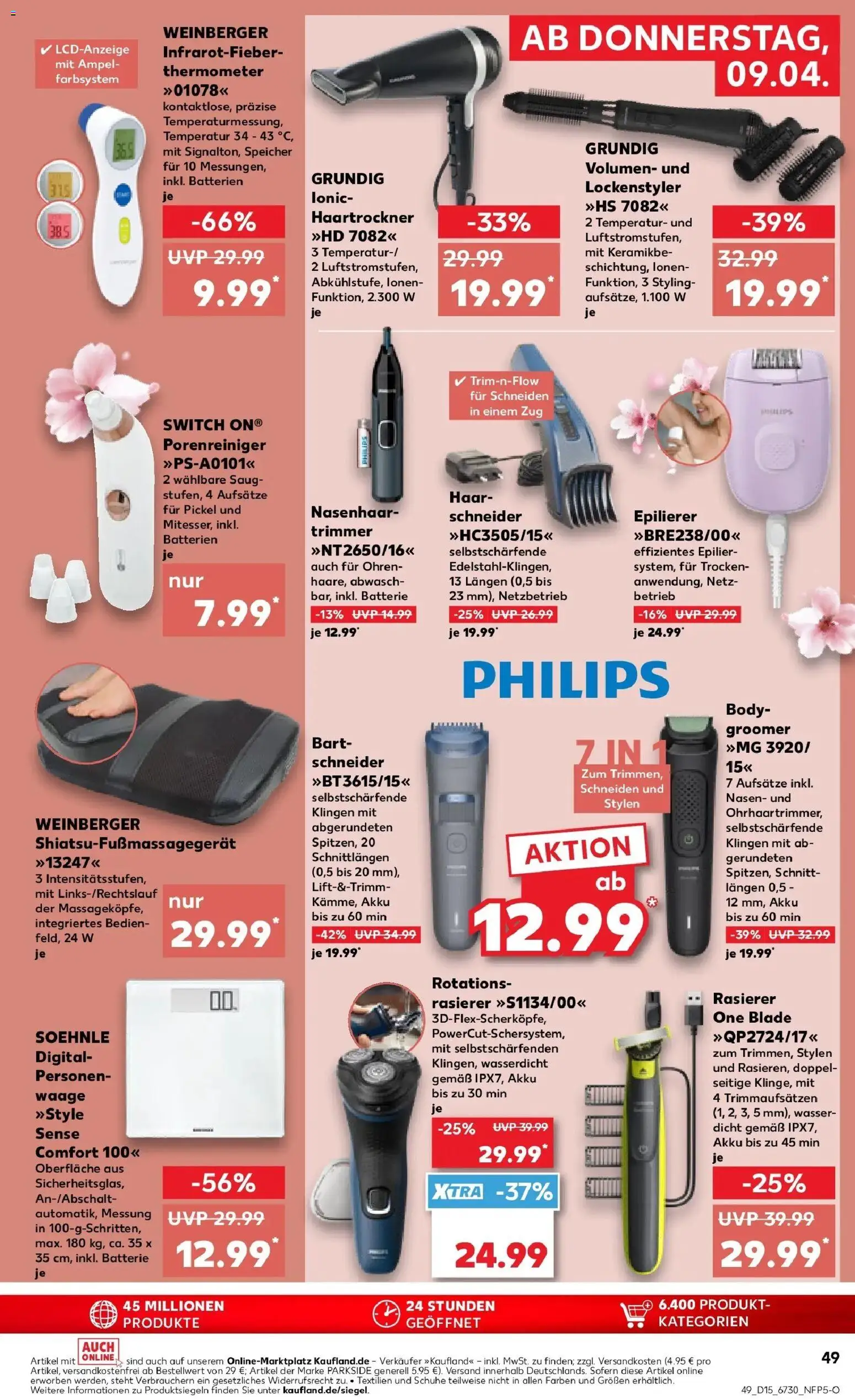 Kaufland Prospekt Zeitz	 – gültig ab 08.04.2026 | Seite: 49 | Produkte: Philips, Rasierer, Epilierer, Batterien