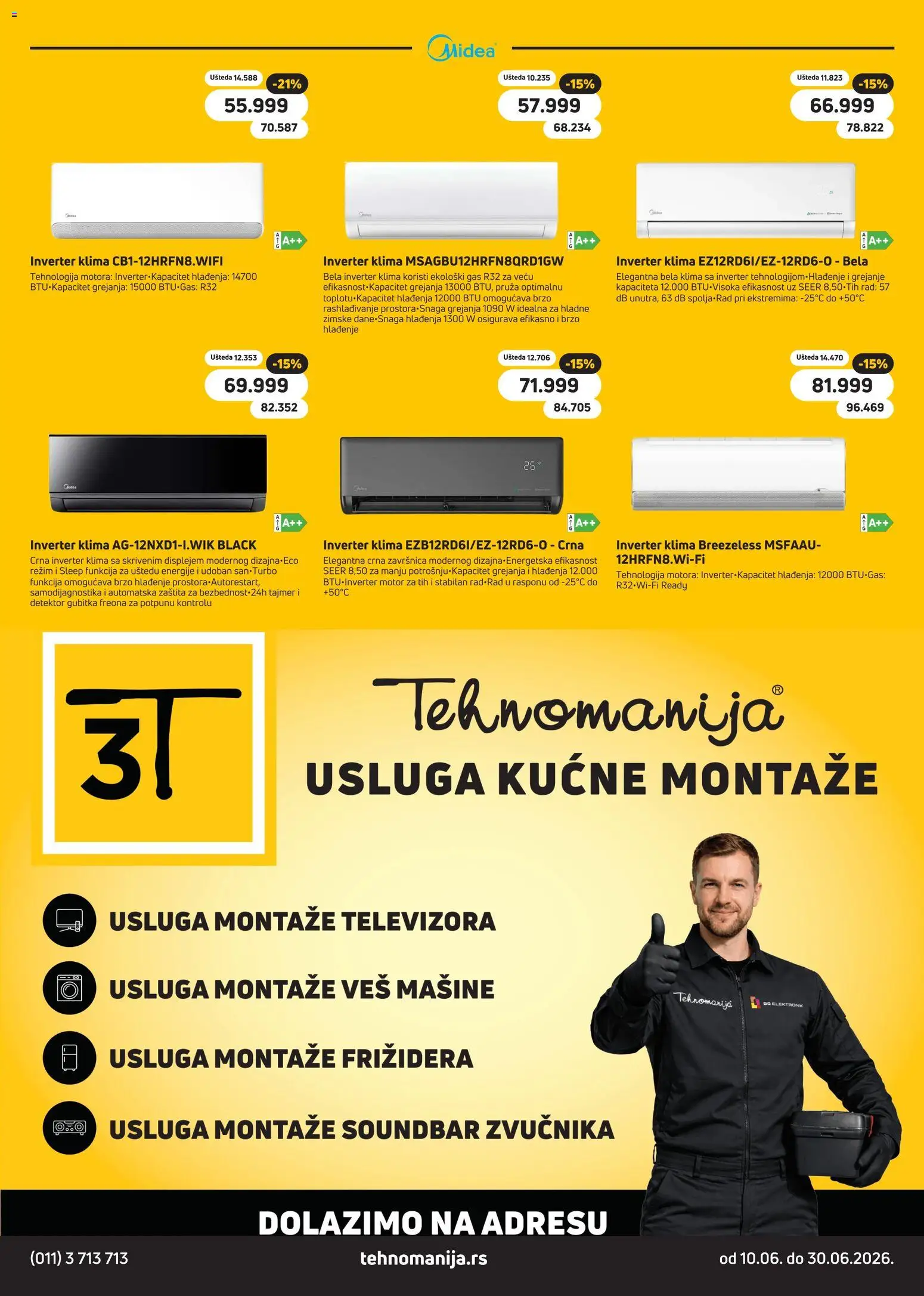Tehnomanija katalog - važi od 10.06.2026 | Strana: 7 | Proizvode: Inverter klima, Klima