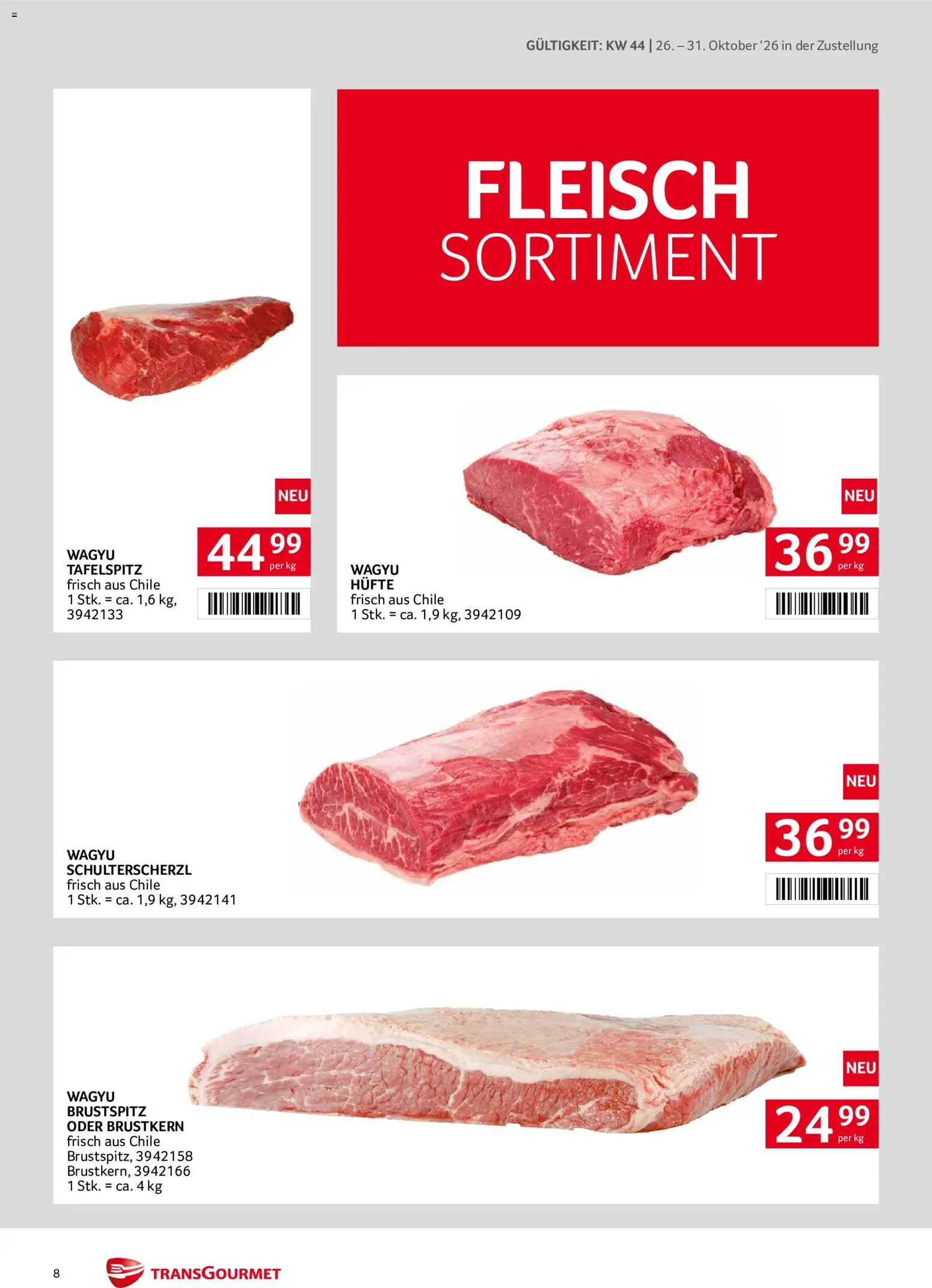 Transgourmet Flugblatt gültig ab 26.10.2026 | Seite: 8