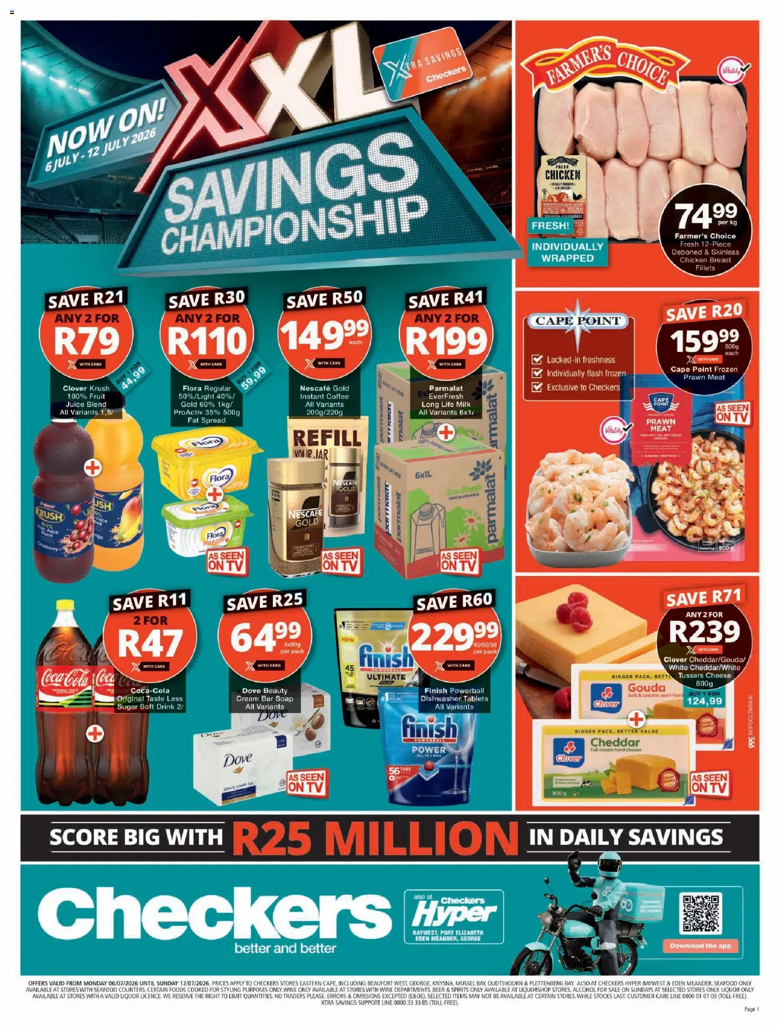 New Checkers catalogue – valid from 06/07/2026 | Page: 1 | Products: Wine, Beer, Chicken, Sugar