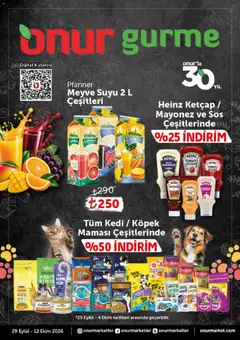 29 Eylül 2026 tarihinden itibaren geçerli olan Onur Market kataloğu önizlemesi