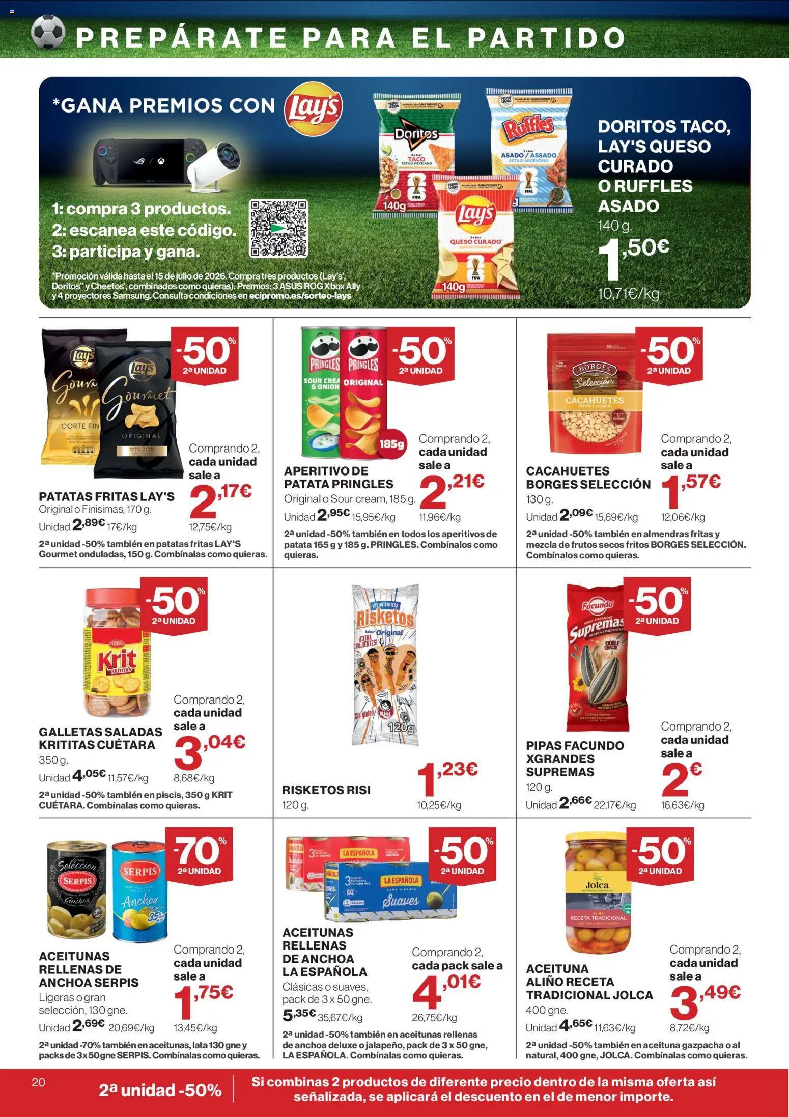 Supercor folleto │ válido desde el 18.06.2026 | Página: 20 | Productos: Queso, Frutos secos, Xbox, Anchoa
