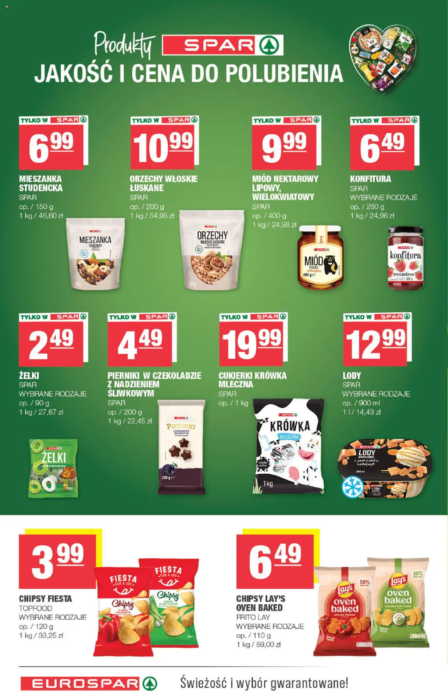 Spar gazetka - Eurospar od 21.10.2026 | Strona: 12 | Produkty: Miód, Krowka, Orzechy włoskie, Lody