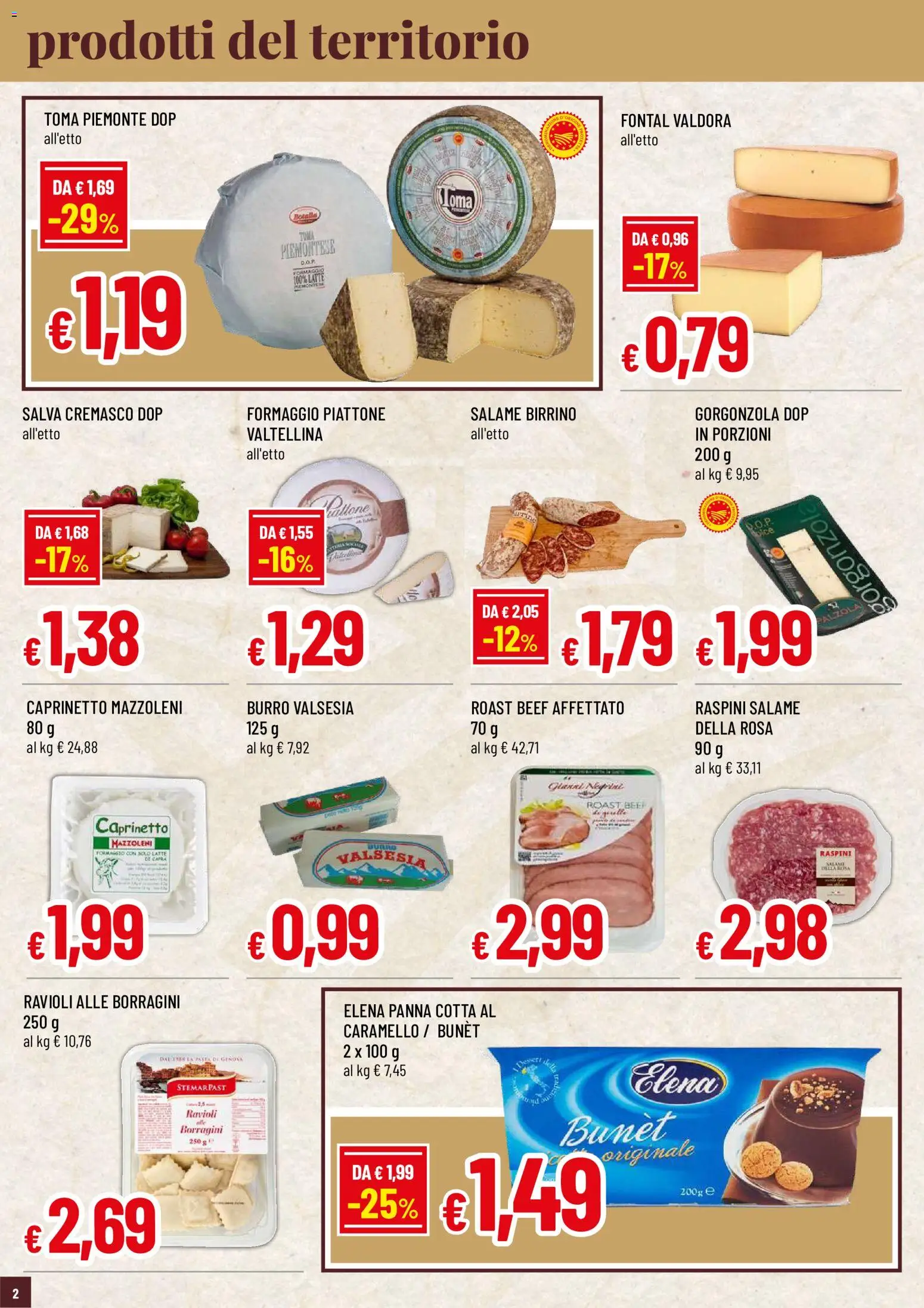 Volantino Famila del 23.04.2026 | Pagina: 2 | Prodotti: Salame, Formaggio, Pallone, Gorgonzola