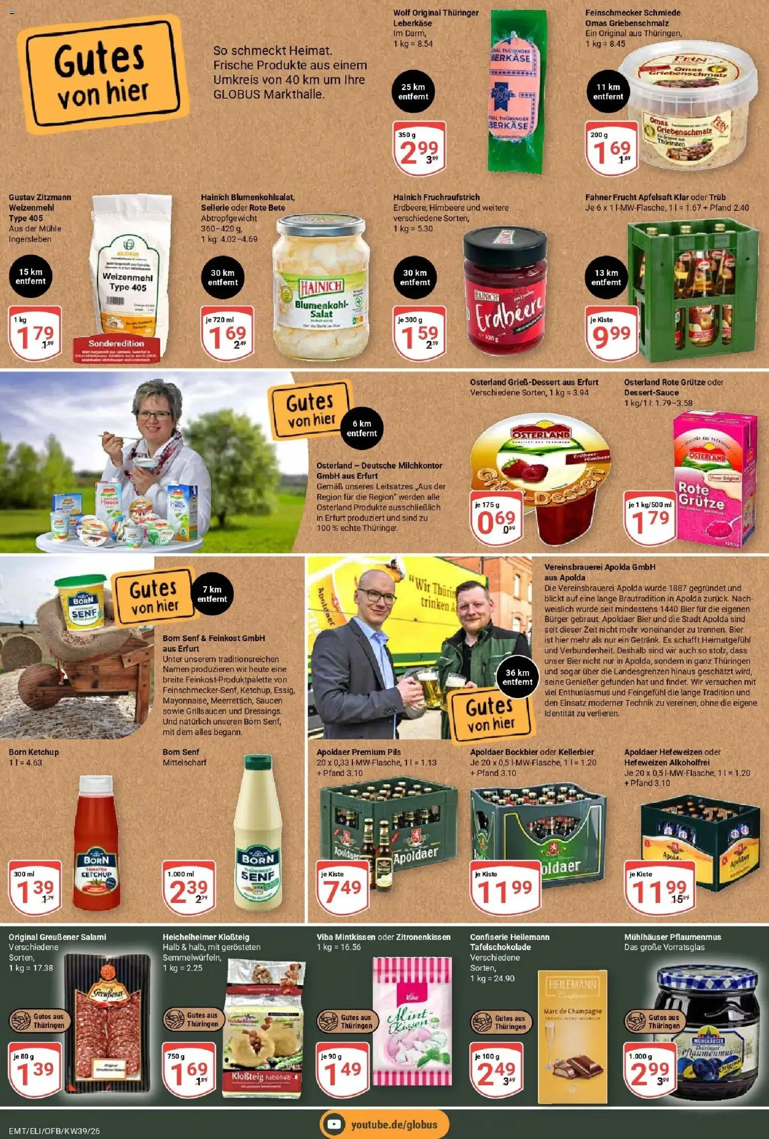 Globus Prospekt Mittelhausen (ab 21.09.2026) » Angebote online | Seite: 21 | Produkte: Pils, Salami, Ketchup, Salat