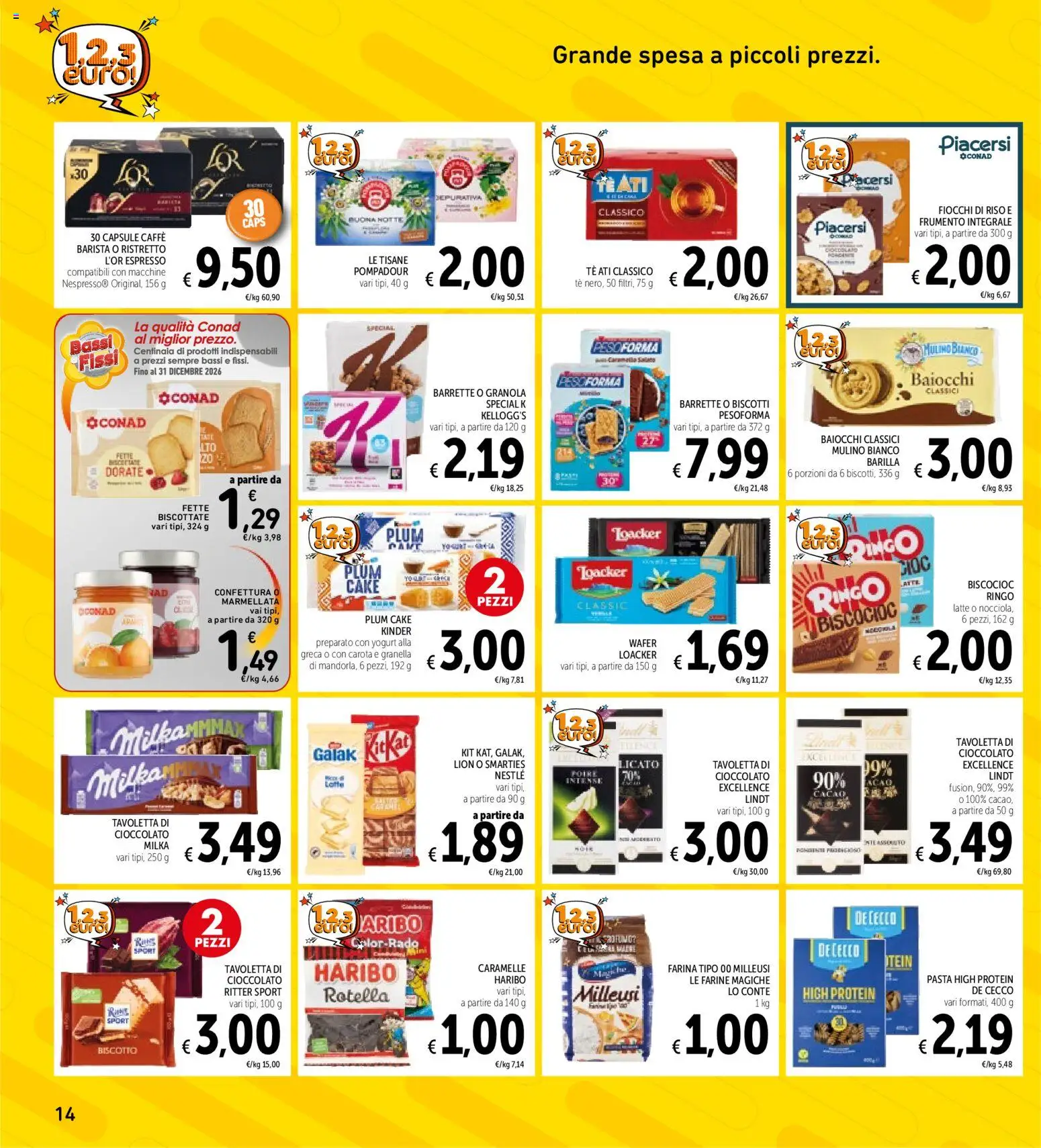 Volantino Spazio Conad del 22/09/2026 | Pagina: 14 | Prodotti: Caffè, Cioccolato, Caramelle, Tavoletta