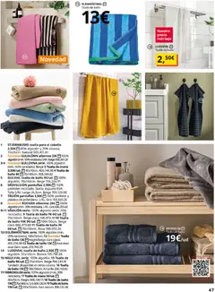Vista previa IKEA - Accesorios y decoración válido desde el 01/09/2026 | Página: 47 | Productos: Toalla de baño, Espuma, Algodón, Baño