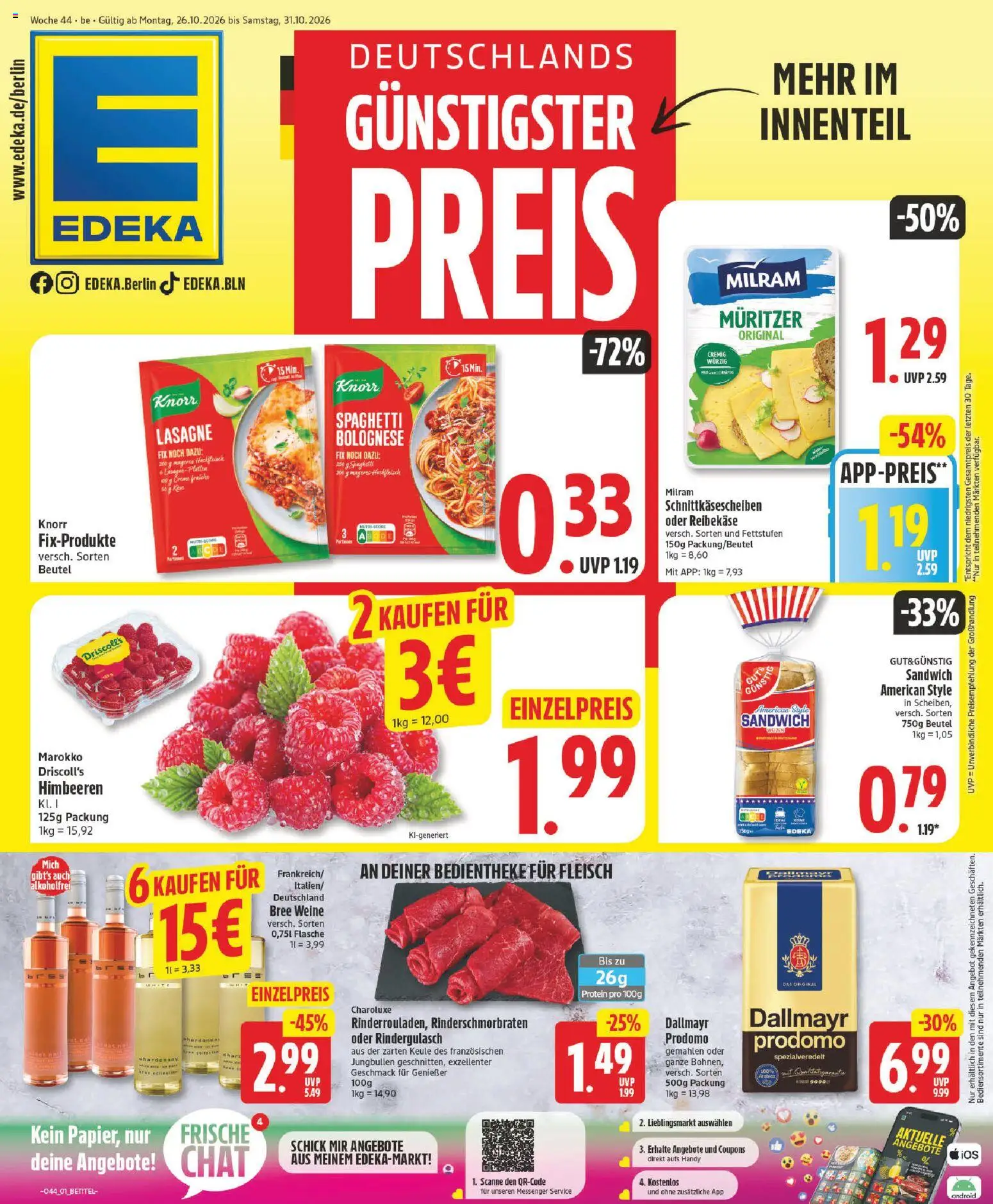 Edeka Prospekt – gültig ab 26.10.2026 | Seite: 1