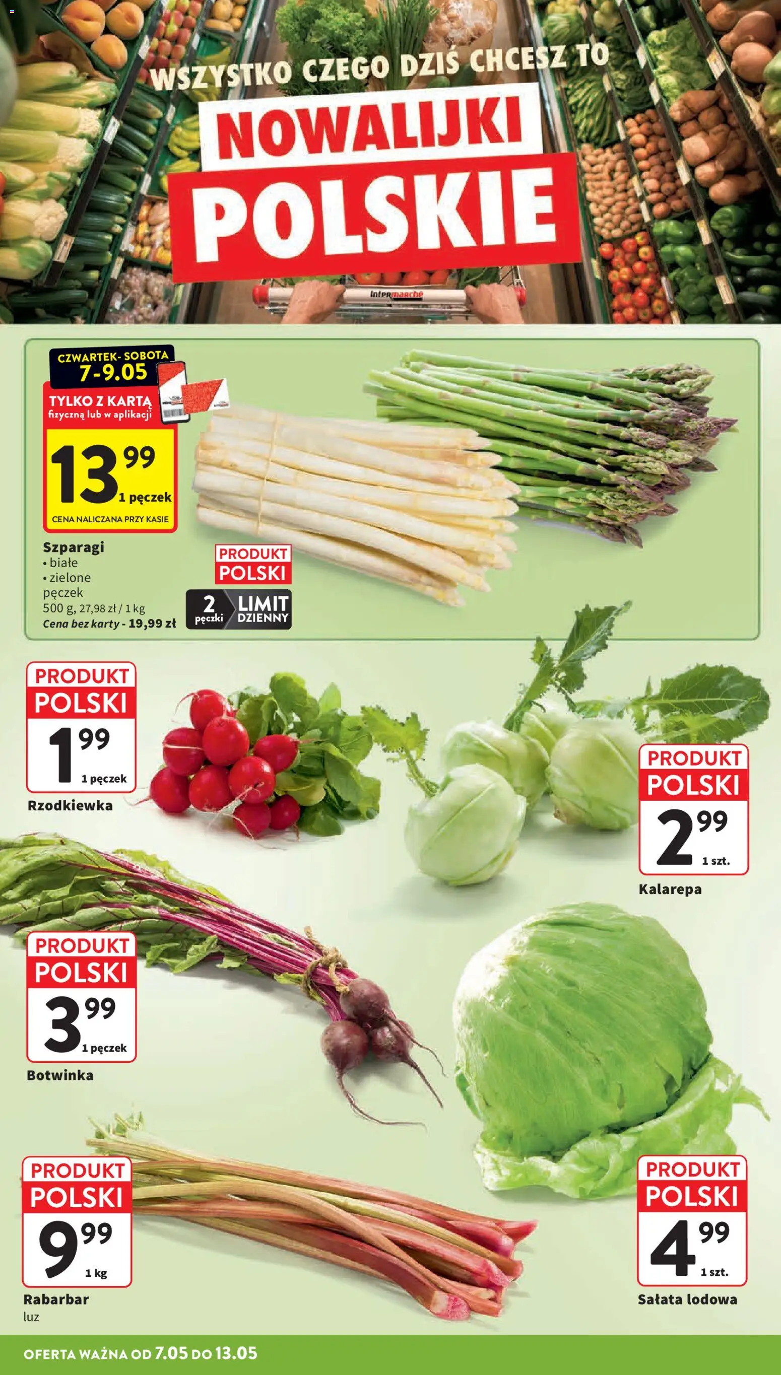 Intermarche gazetka od 07.05.2026 | Strona: 14 | Produkty: Karta, Szparagi, Botwinka, Kalarepa