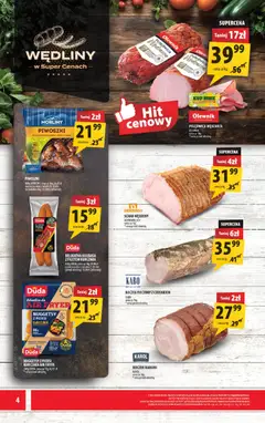 Pogląd oferty "Arhelan gazetka" - ważna od 19.06.2026 | Strona: 4 | Produkty: Kiełbasa, Piersi, Boczek, Wędliny