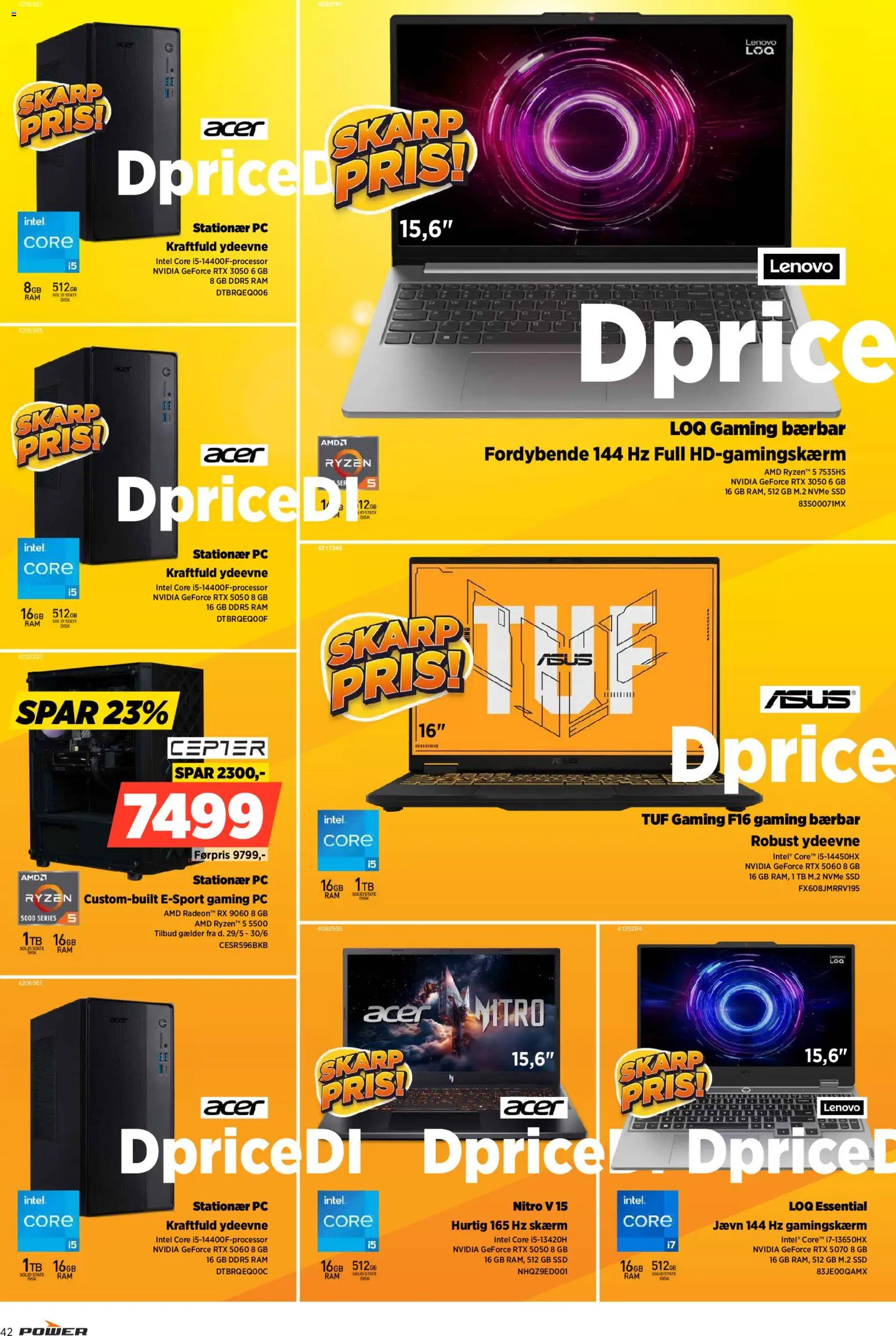 Power tilbudsavis – gyldig fra 26/05/2026 | Side: 42 | Produkter: RAM, Skærm, Stationær PC, Gaming PC