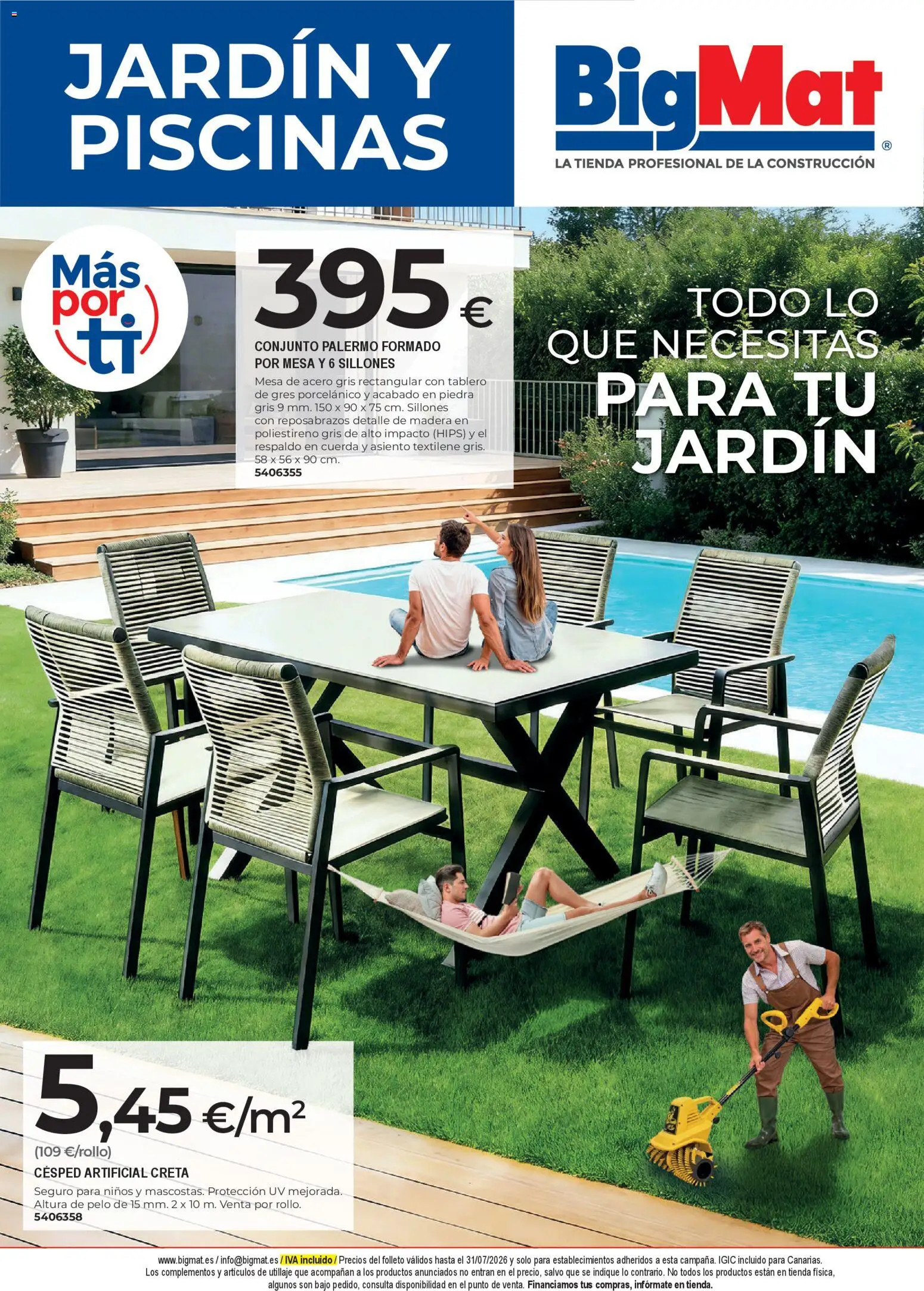 BigMat - Jardin y Piscinas 2026 │ válido desde el 23.03.2026 | Página: 1 | Productos: Mesa