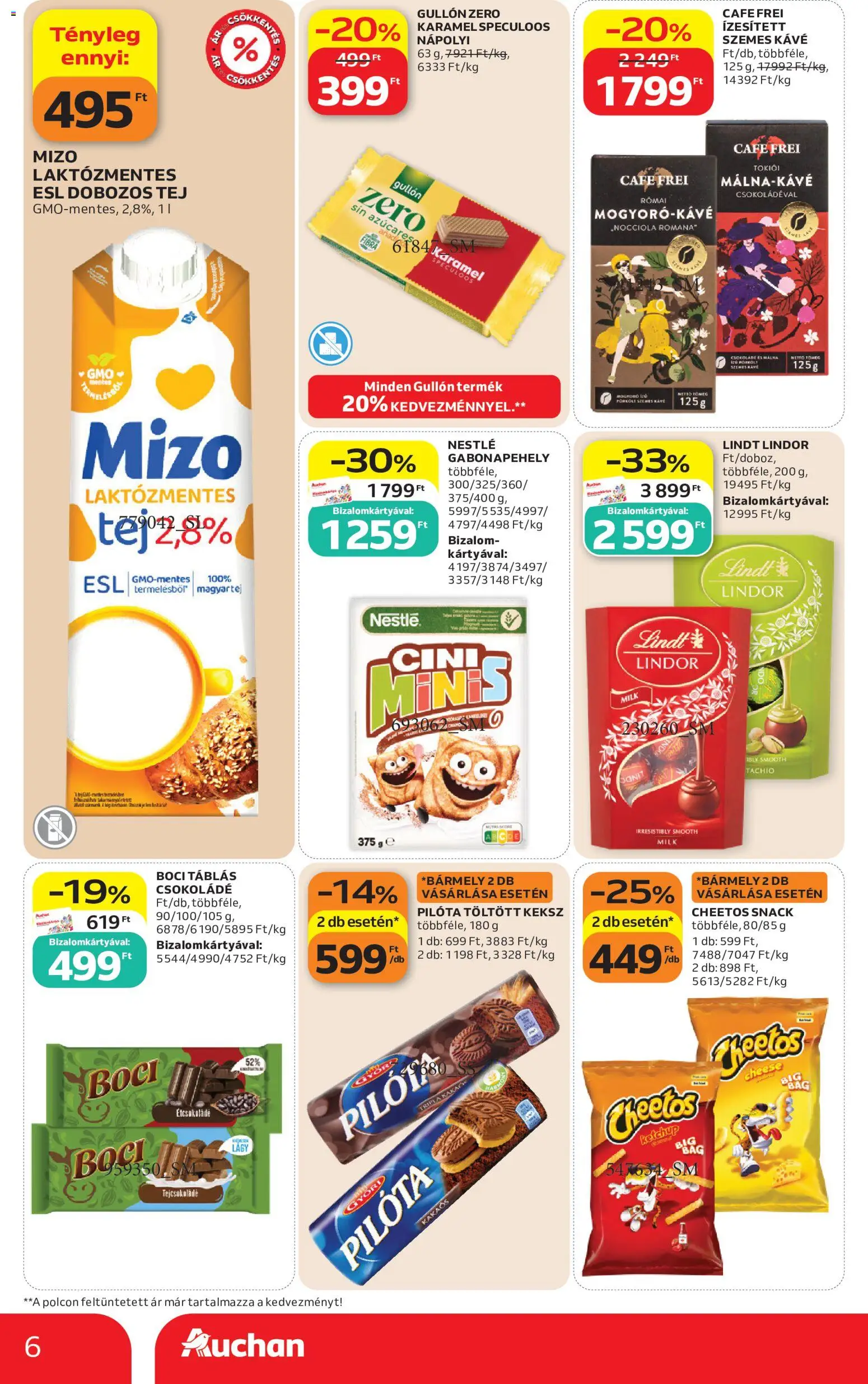 Auchan akciós ujság - amely érvényes a következő dátumtól: 2026.09.03. | Oldal: 6 | Termékek: Szemes kávé, Ketchup, Keksz, Nápolyi