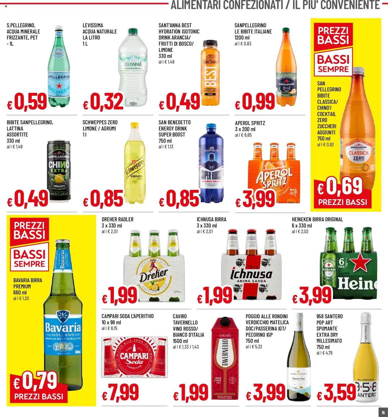 Volantino Famila del 18.06.2026 | Pagina: 15 | Prodotti: Birra, Acqua, Spumante, Bibite