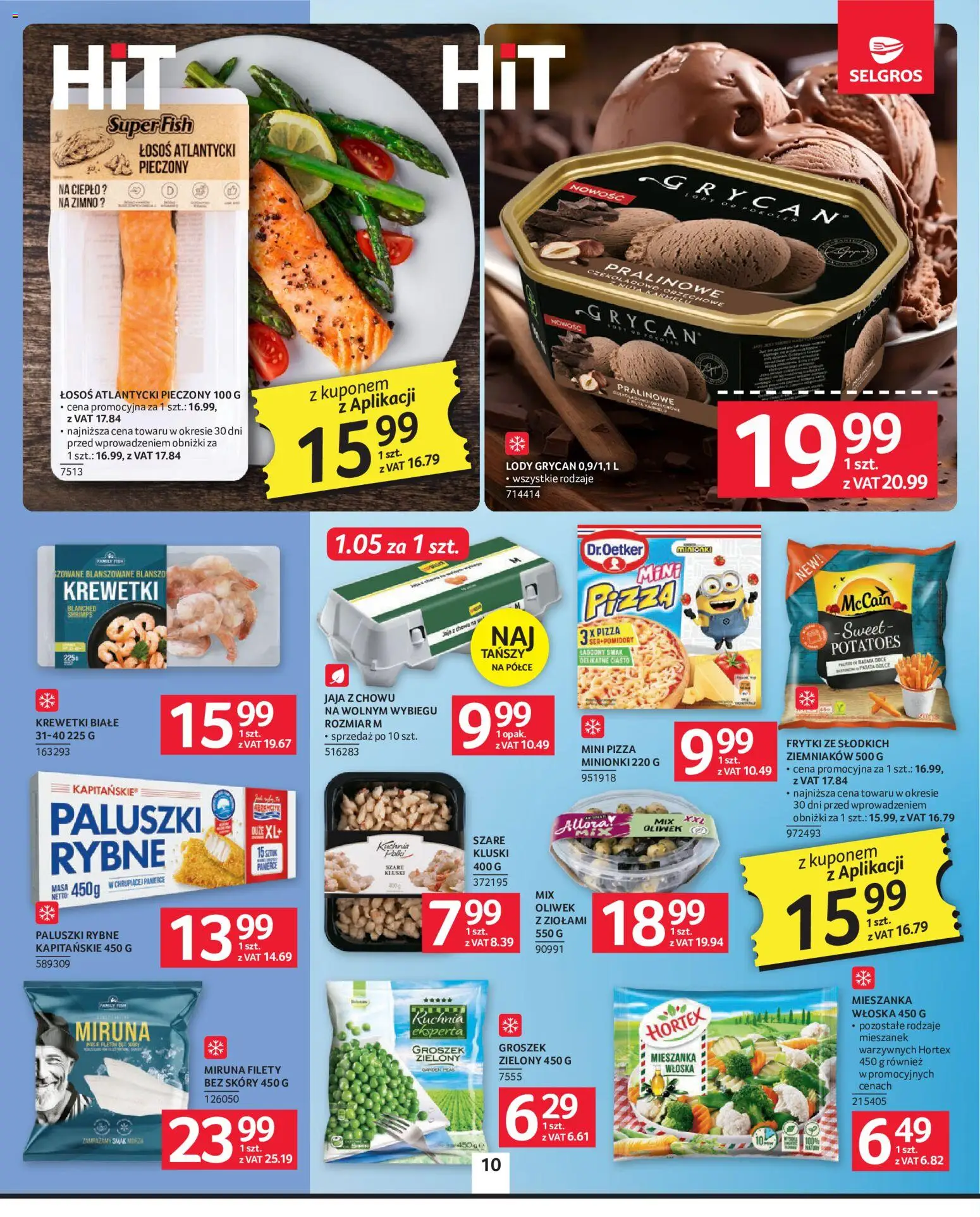 Selgros cash&carry gazetka od 24.09.2026 | Strona: 10 | Produkty: Krewetki, Łosoś, Frytki, Kluski