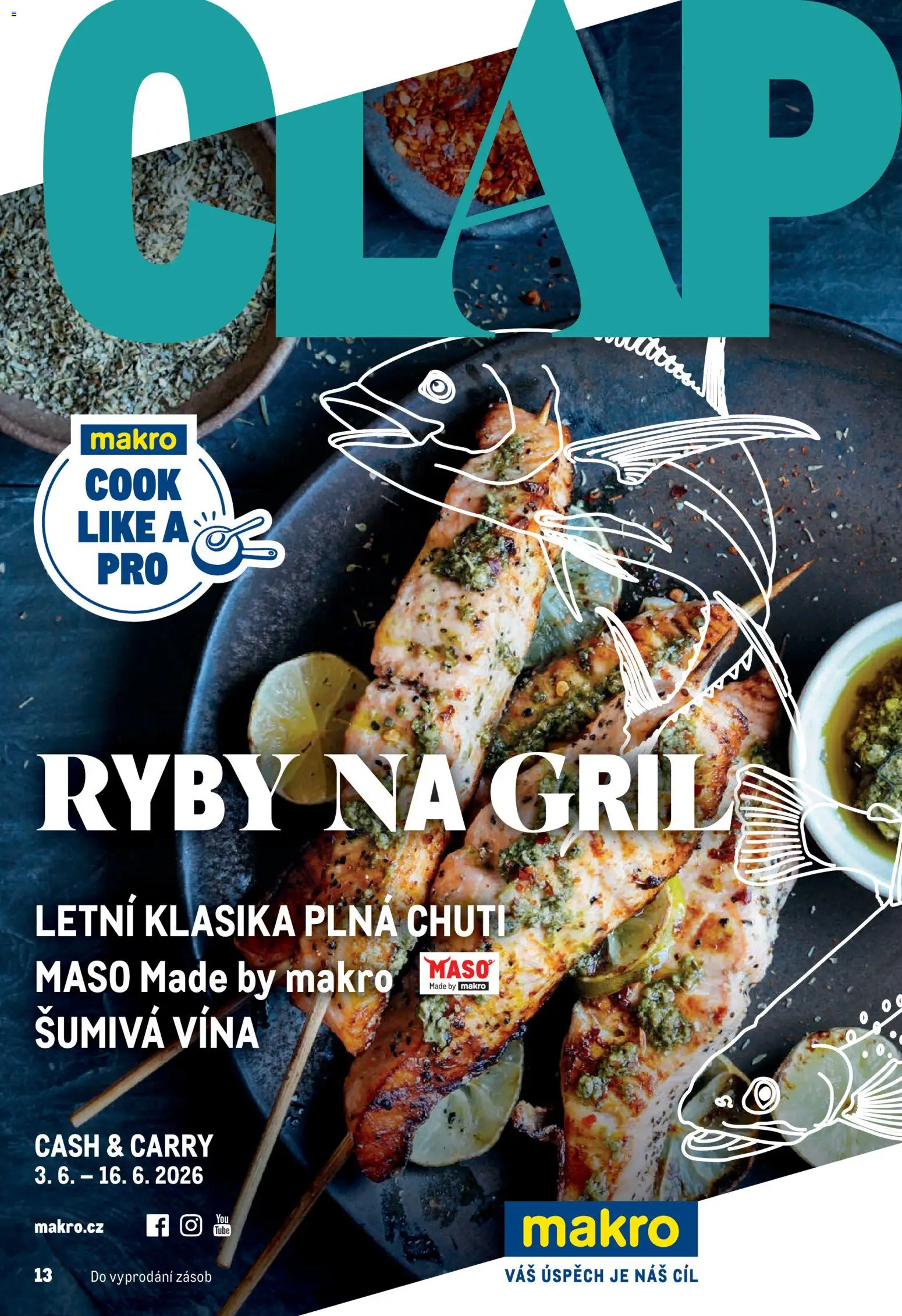 Makro leták - Pro milovníky jídla od 03.06.2026 | Strana: 1 | Produkty: Ryby, Gril, Maso