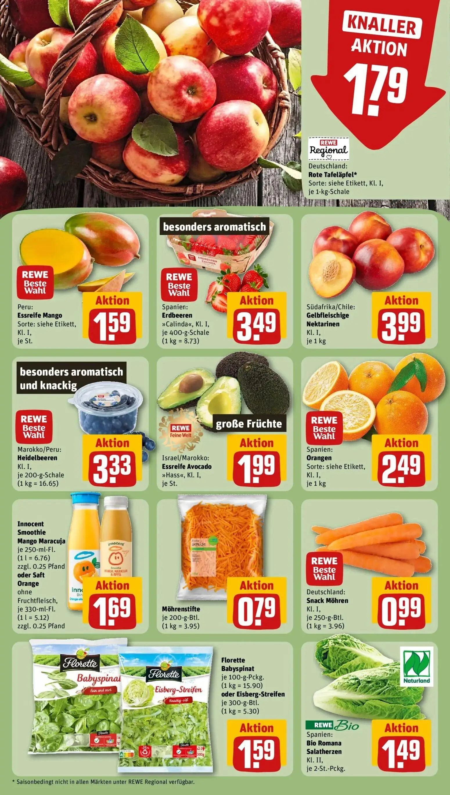 Rewe Prospekt Hohen Neuendorf Ot Bergfelde	 – gültig ab 09.03.2026 | Seite: 6 | Produkte: Mohren, Heidelbeeren, Saft, Erdbeeren