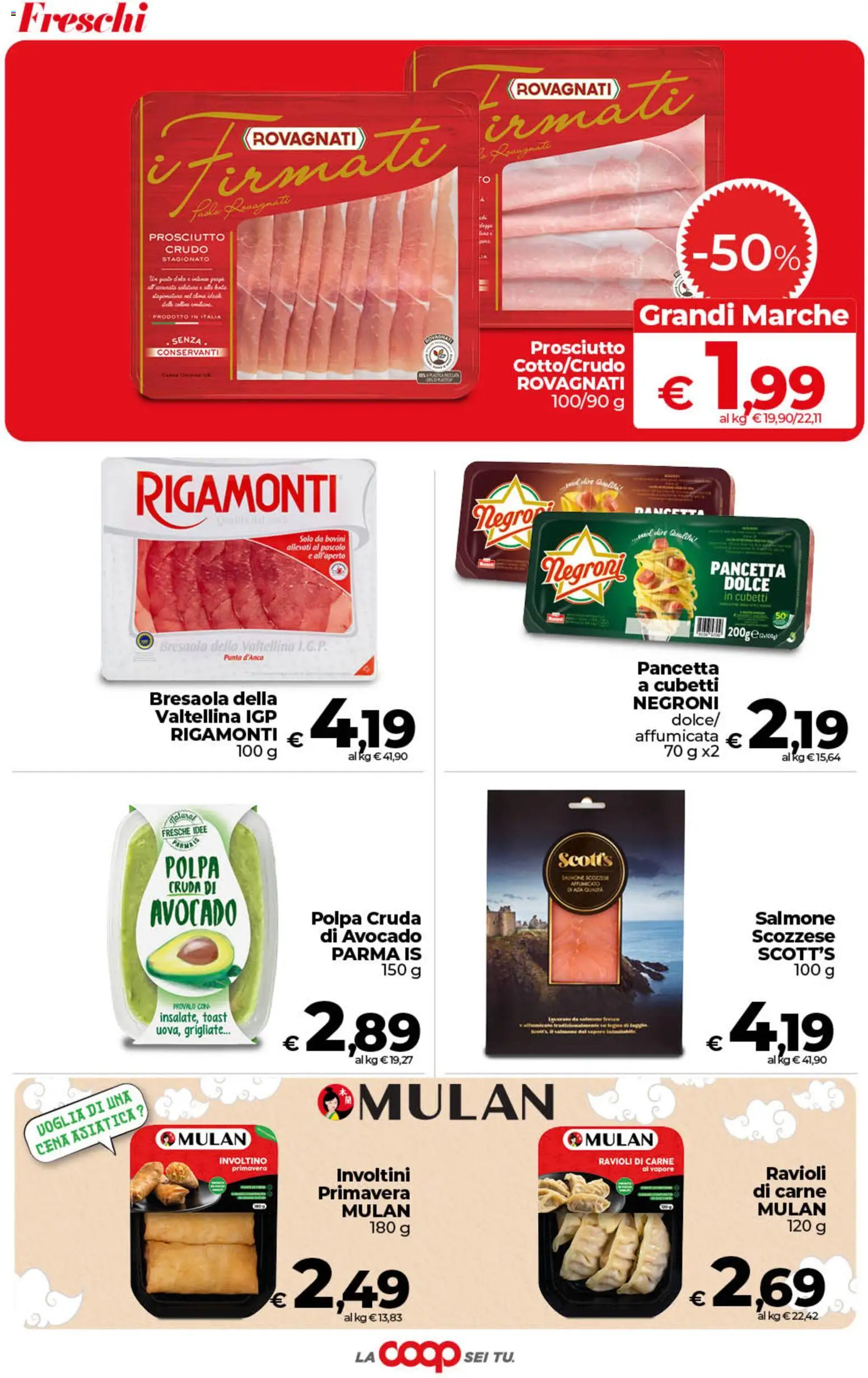 Volantino COOP del 07.05.2026 | Pagina: 21 | Prodotti: Salmone, Bresaola, Avocado, Ravioli