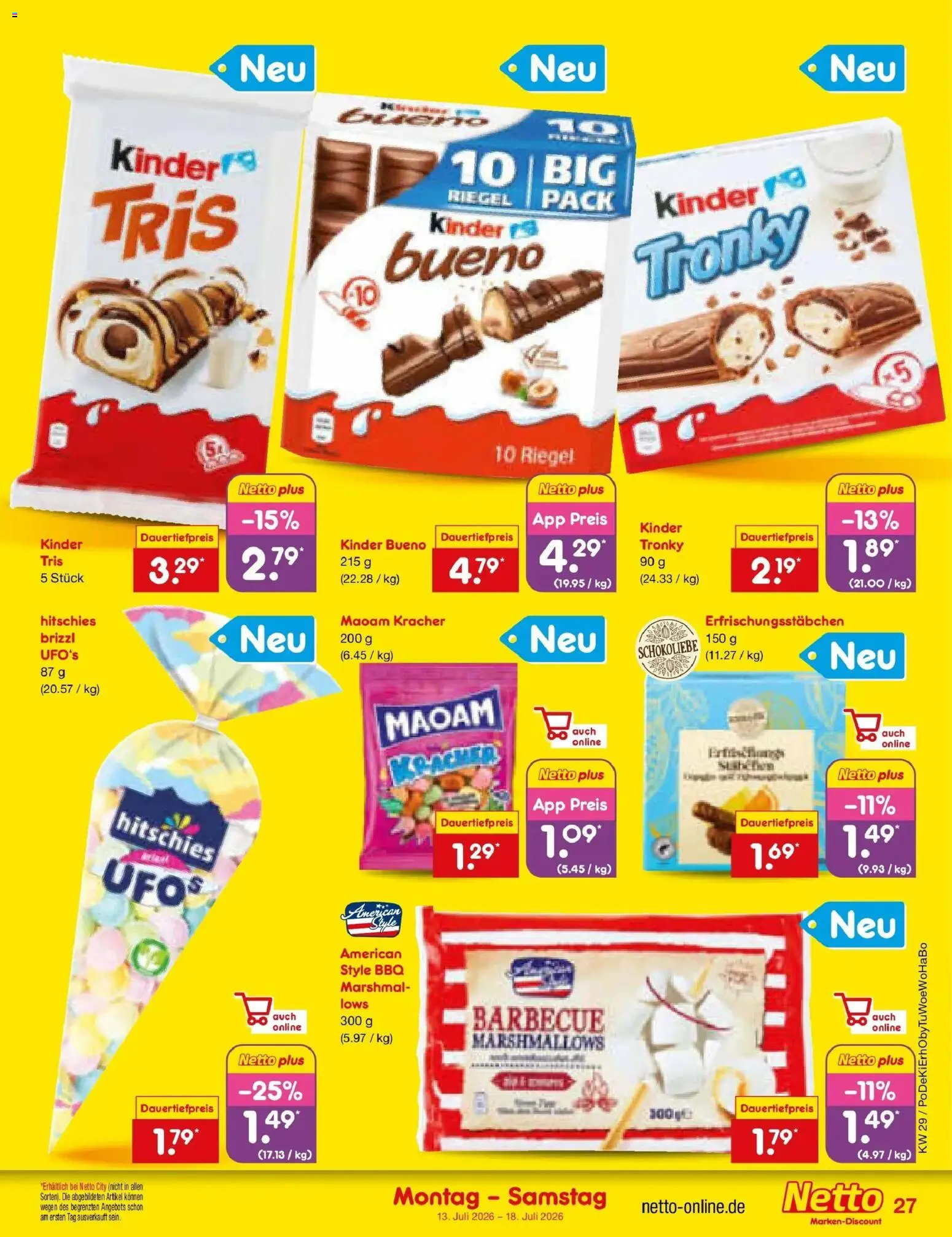 Netto Marken-Discount Prospekt Buttenwiesen – gültig ab 13.07.2026 | Seite: 37 | Produkte: Kinder bueno