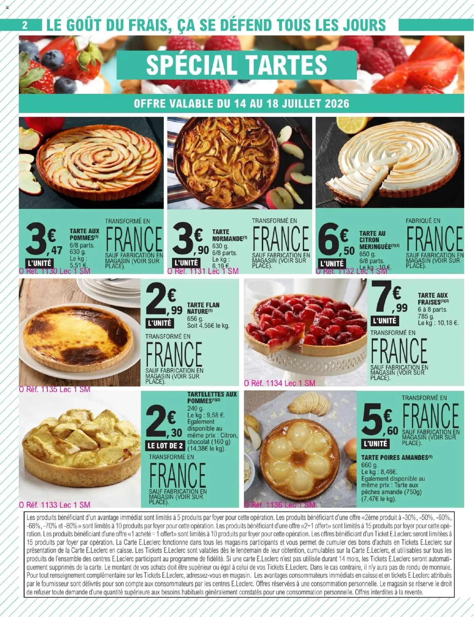 {H1} | Page: 2 | Produits: Amande, Citron, Chocolat
