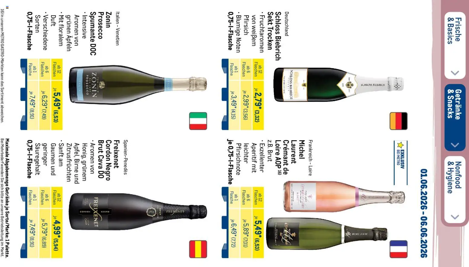 Metro Prospekt – gültig ab 01.06.2026 | Seite: 36 | Produkte: Freixenet, Sekt, Prosecco, Birne