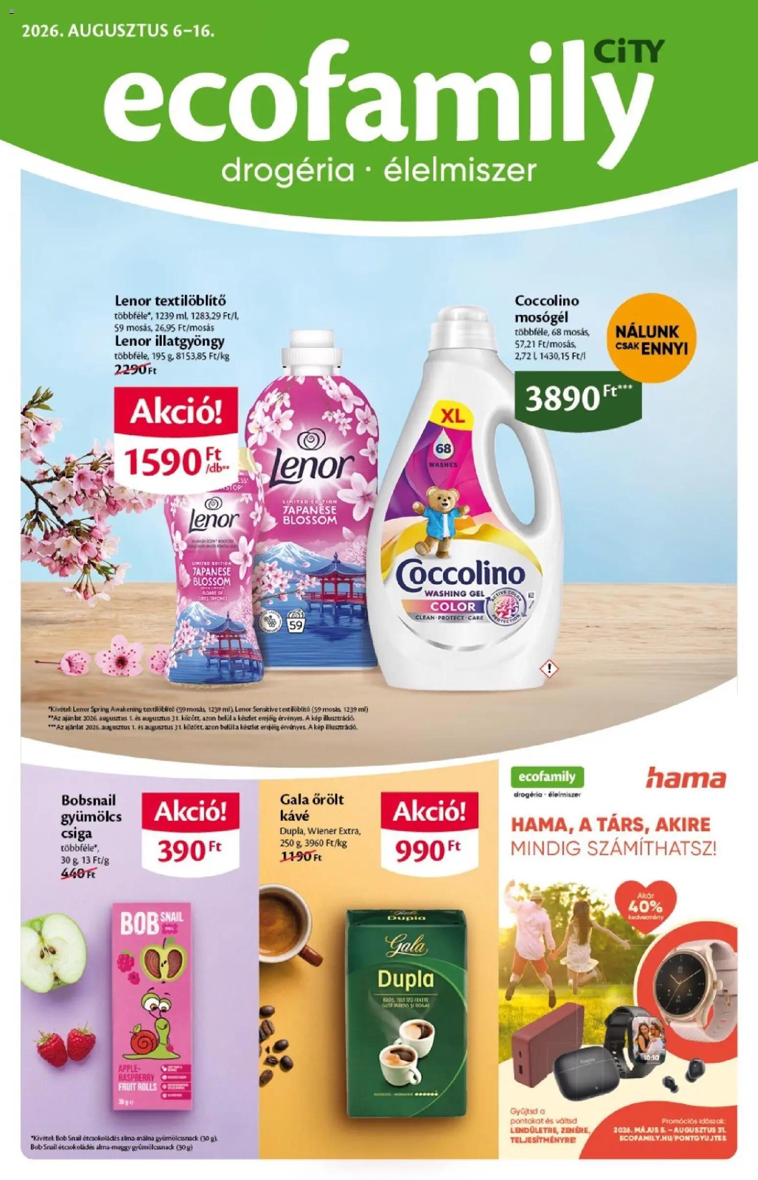 EcoFamily akciós ujság - amely érvényes a következő dátumtól: 2026.08.04. | Oldal: 5 | Termékek: Coccolino, Duplo, Kávé, Bor