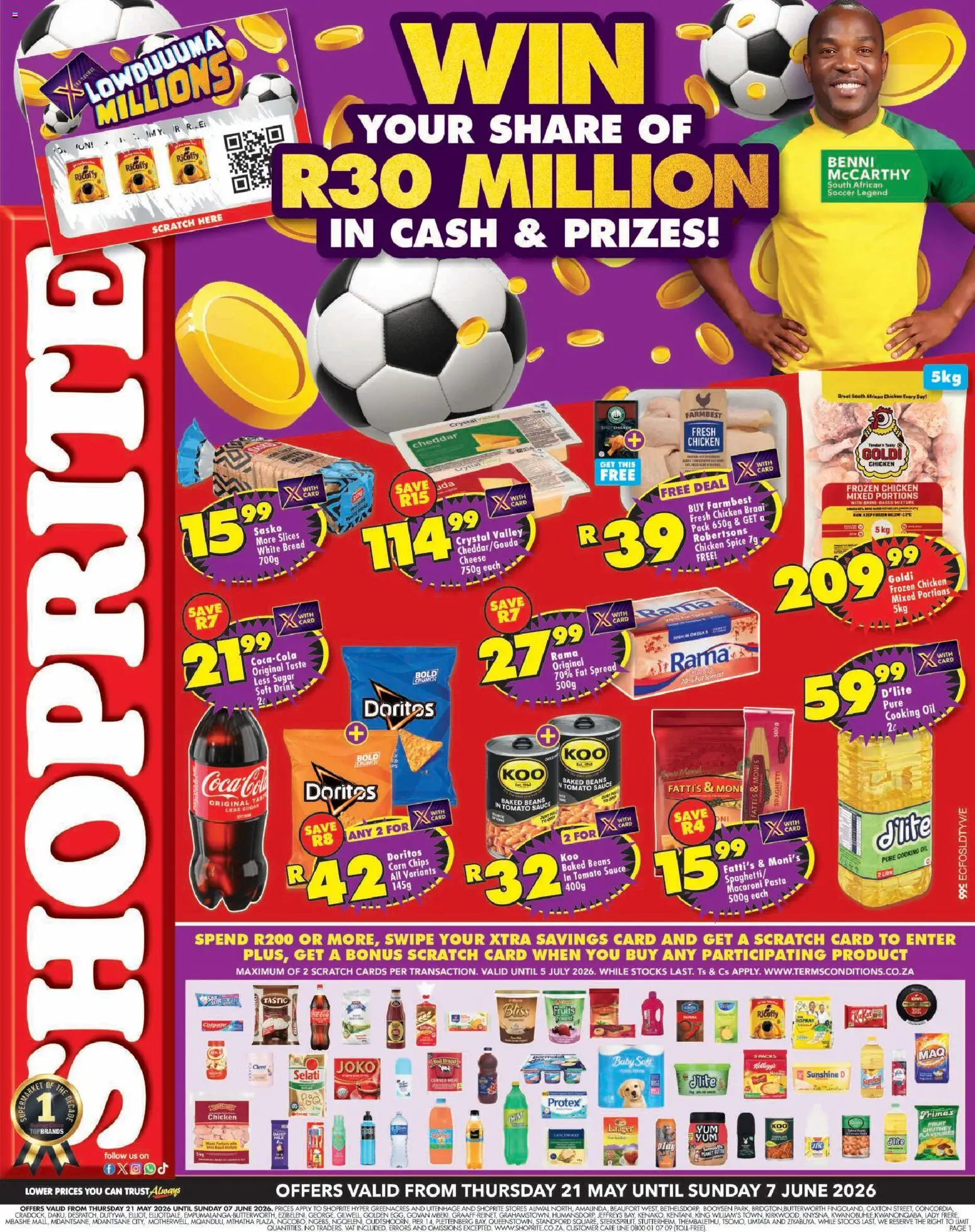 New Shoprite catalogue – valid from 21.05.2026 | Page: 1 | Products: Baked beans, Chicken, Chips, Sauce