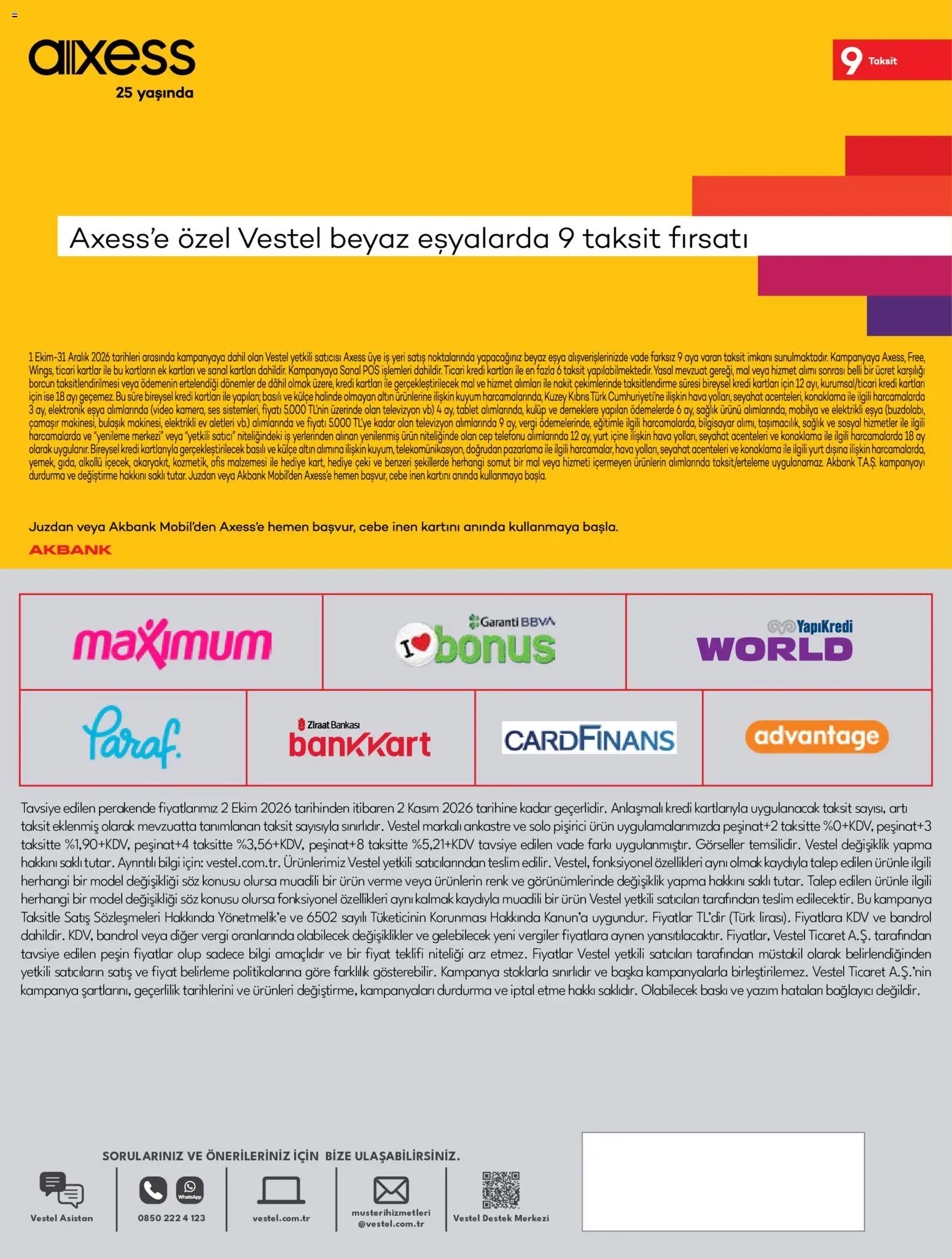 Vestel - Ankastre Ürünler - 01 Ekim 2026 tarihinden itibaren geçerlidir | Sayfa: 23 | Ürünler: Tablet, Televizyon, Ses, Bağlayıcı