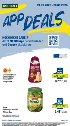 Metro App Deals ab 21.09.2026 gültig