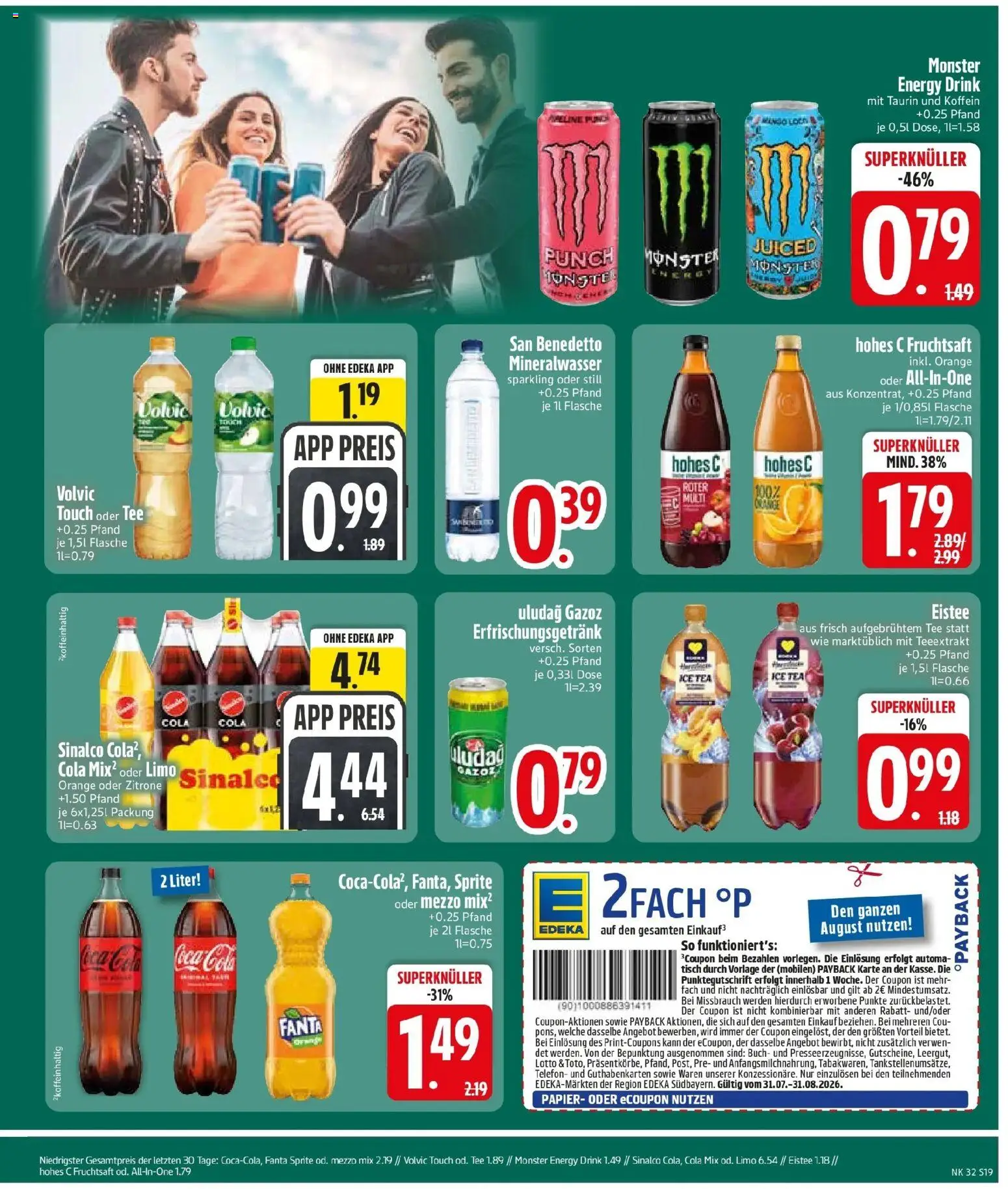 Edeka Prospekt Vilsbiburg (ab 03.08.2026) » Angebote Online | Seite: 21 | Produkte: Sinalco, Mezzo mix, Sprite, Hohes c