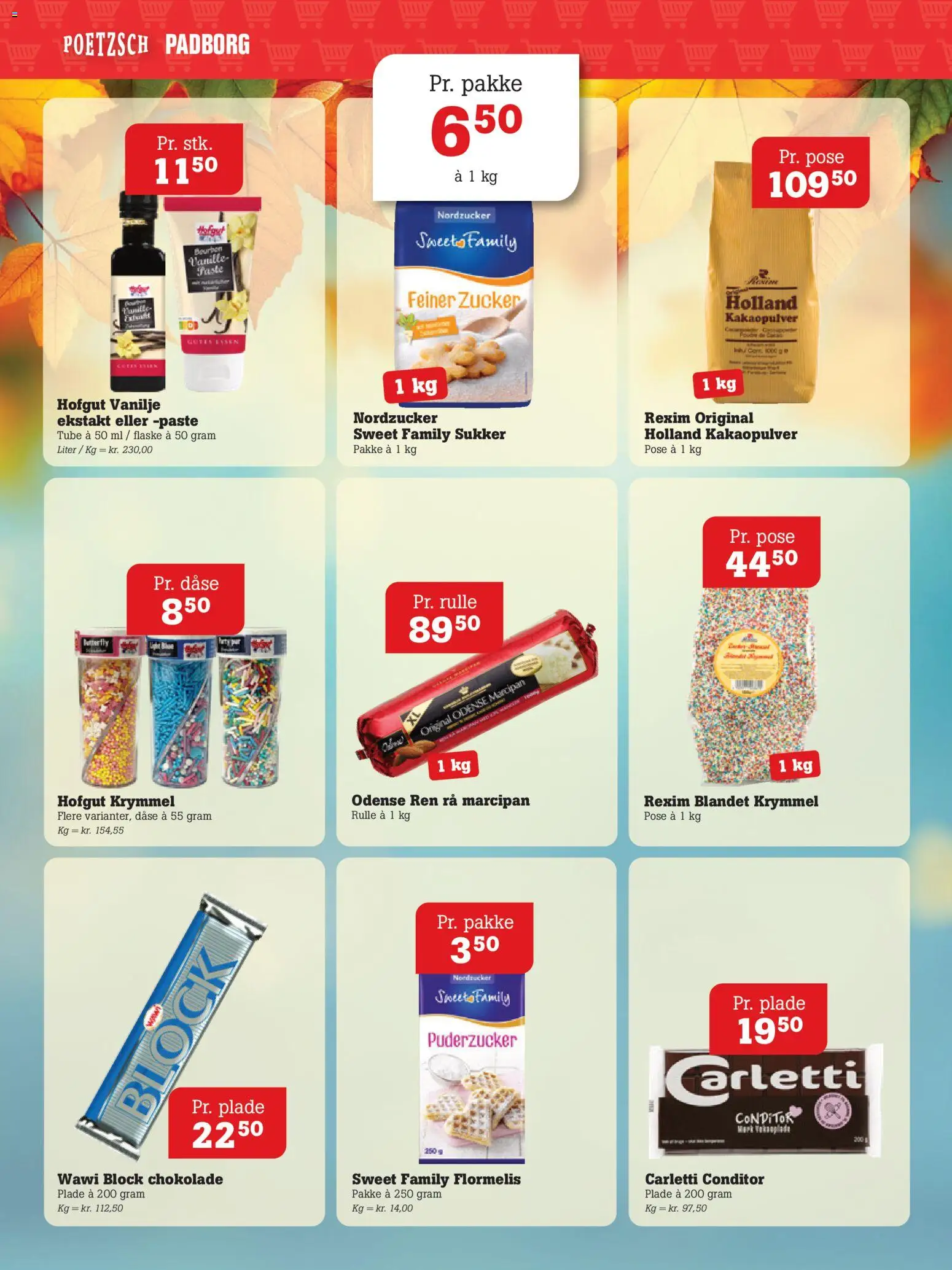 Poetzsch Padborg tilbudsavis – gyldig fra 01/10/2026 | Side: 7 | Produkter: Flormelis, Marcipan, Sukker, Vanilje