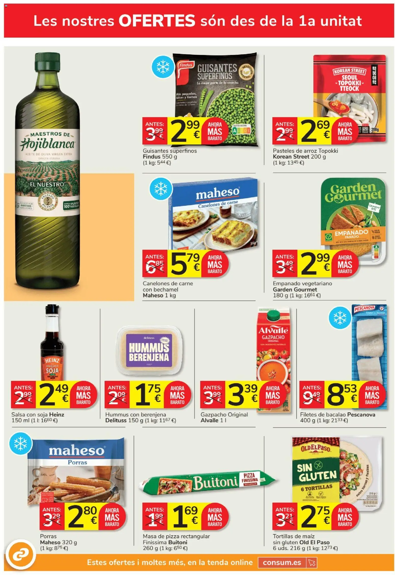 Consum folleto │ válido desde el 27/08/2026 | Página: 12 | Productos: Masa, Pizza, Berenjena, Carne