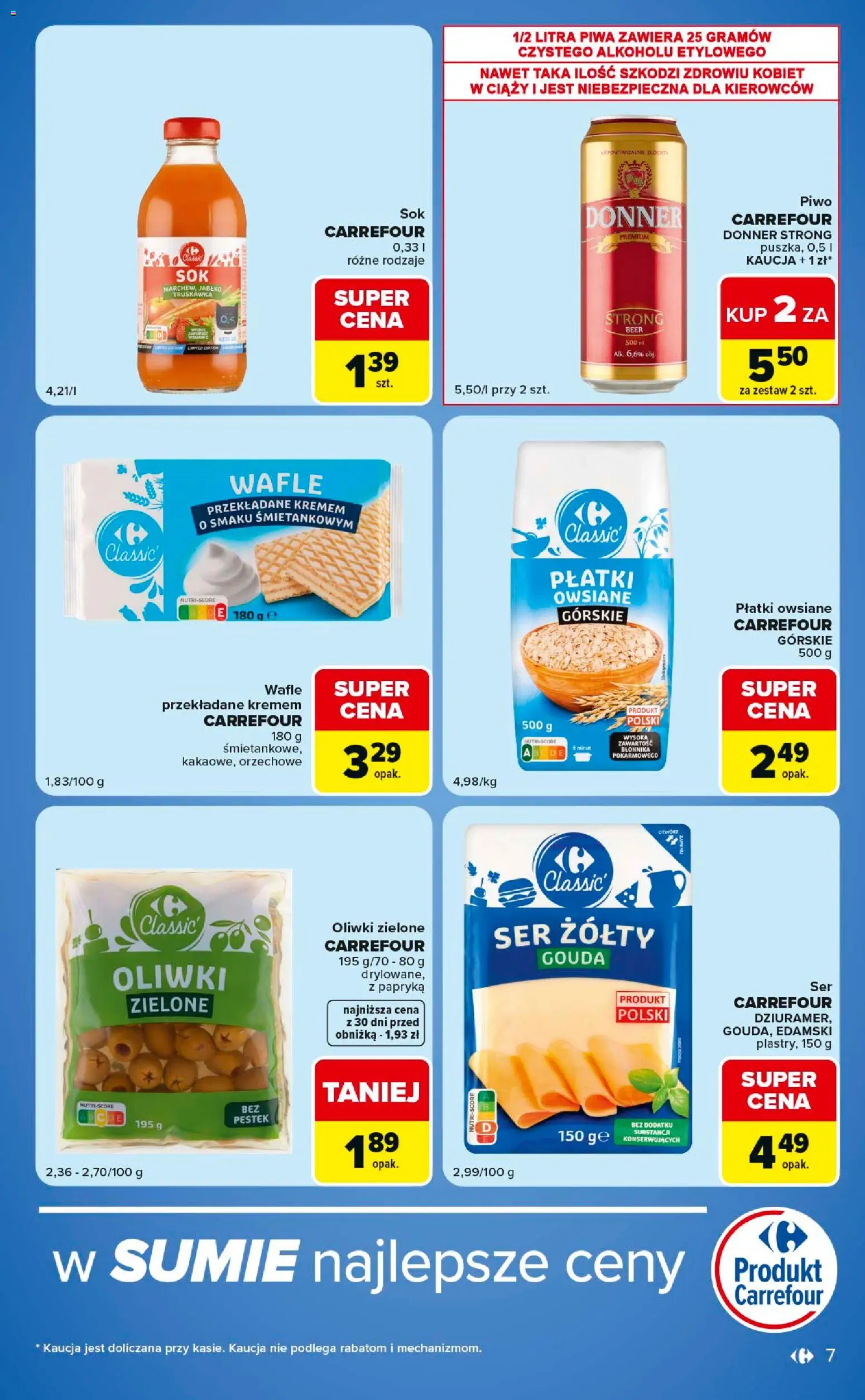 Carrefour gazetka - Express od 14.07.2026 | Strona: 7 | Produkty: Płatki owsiane, Wafle, Papryka, Piwo