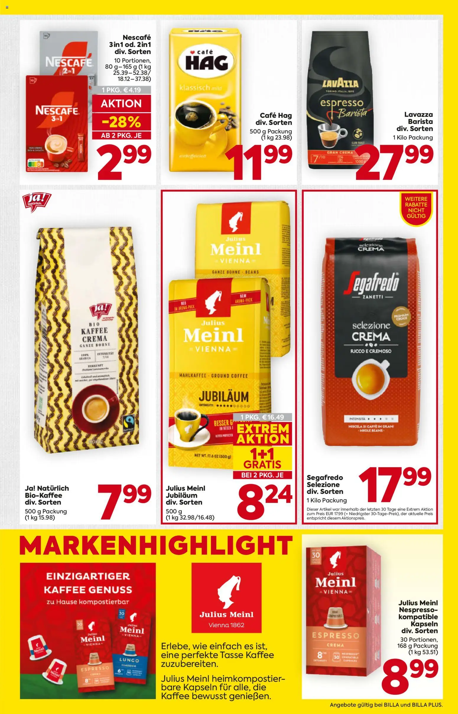 Billa Flugblatt - Wien gültig ab 21.05.2026 | Seite: 11 | Produkte: Kaffee