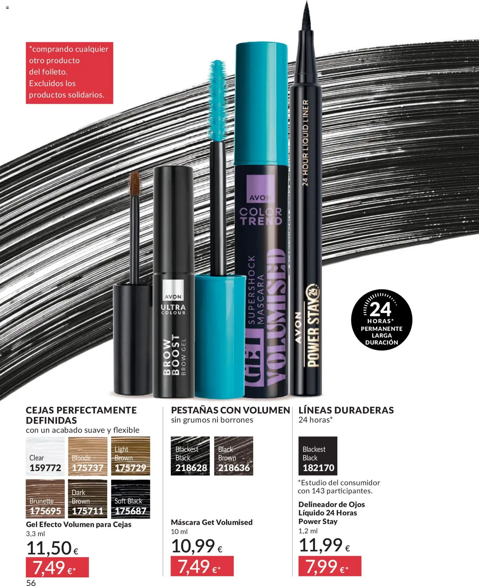 Catálogo AVON campaña 6 │ válido desde el 01.06.2026 | Página: 56 | Productos: Máscara, Delineador de ojos, Delineador